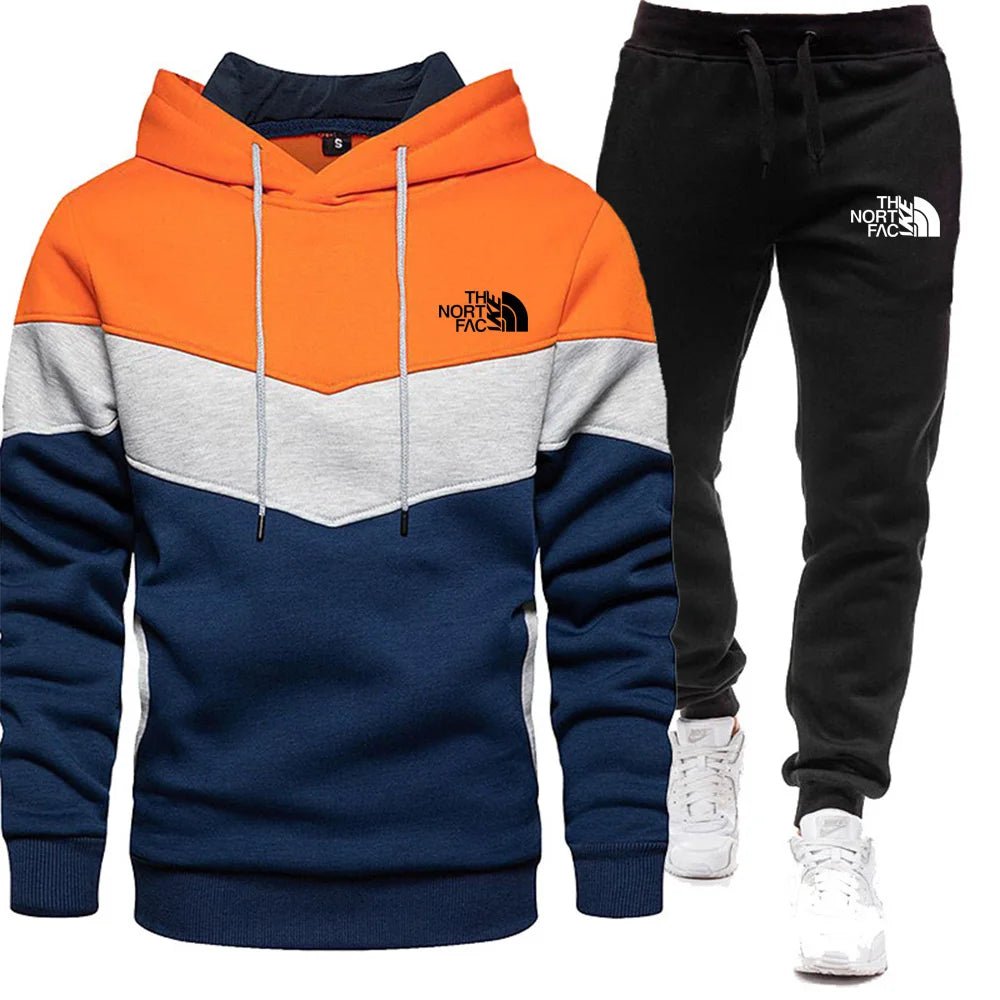 2025 hommes décontracté Jogging ensemble de vêtements de sport à capuche et pantalon de survêtement noir veste caoutchoutée mode sport hiver chaud 2 pièces ensemble - crazyfinds.frcrazyfinds.frorange14M2025 hommes décontracté Jogging ensemble de vêtements de sport à capuche et pantalon de survêtement noir veste caoutchoutée mode sport hiver chaud 2 pièces ensemble