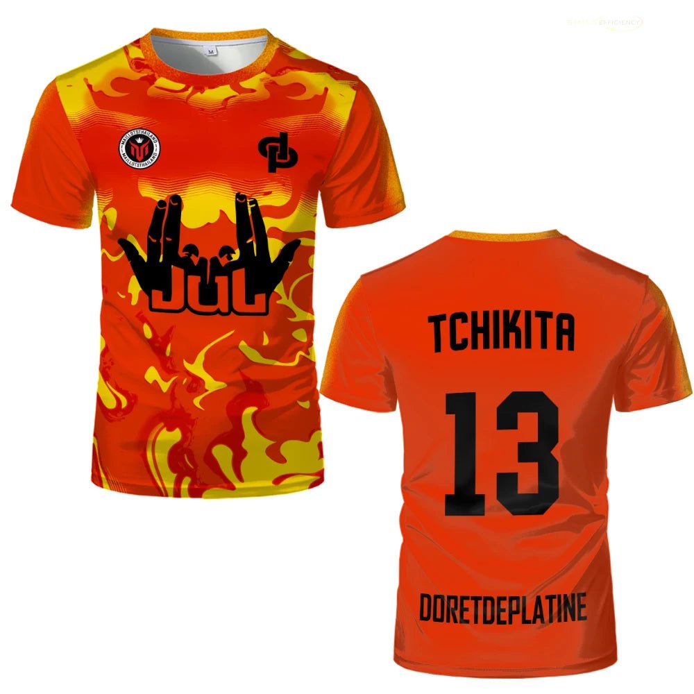 Nouveau Maillot d'été JUL jersey Tchikita jeunesse séchage rapide 3D imprimé T-shirt hommes et femmes à la mode T-shirt ample - crazyfinds.frMa boutique4K140Nouveau Maillot d'été JUL jersey Tchikita jeunesse séchage rapide 3D imprimé T-shirt hommes et femmes à la mode T-shirt ample