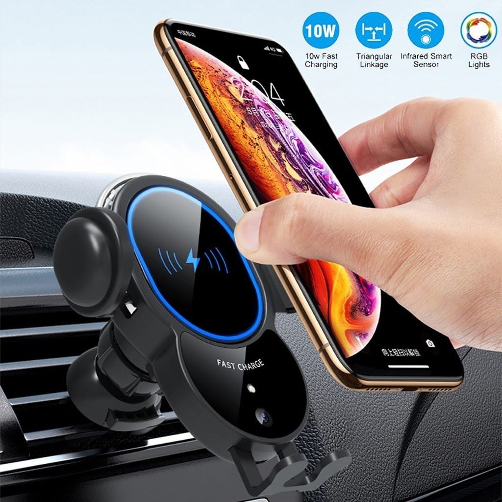 10W Wireless Automatic Clamping Mount Fast Charger For Your Car - crazyfinds.frDC - THE CEO10W Wireless Automatic Clamping Mount Fast Charger For Your Car