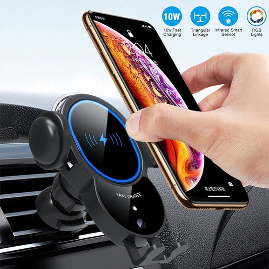 10W Wireless Automatic Clamping Mount Fast Charger For Your Car - crazyfinds.frDC - THE CEO10W Wireless Automatic Clamping Mount Fast Charger For Your Car