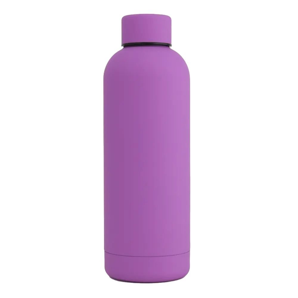 17oz Rubber Vacuum Insulated Stainless Steel Water Bottle - crazyfinds.frDC - THE CEOPurple17oz Rubber Vacuum Insulated Stainless Steel Water Bottle