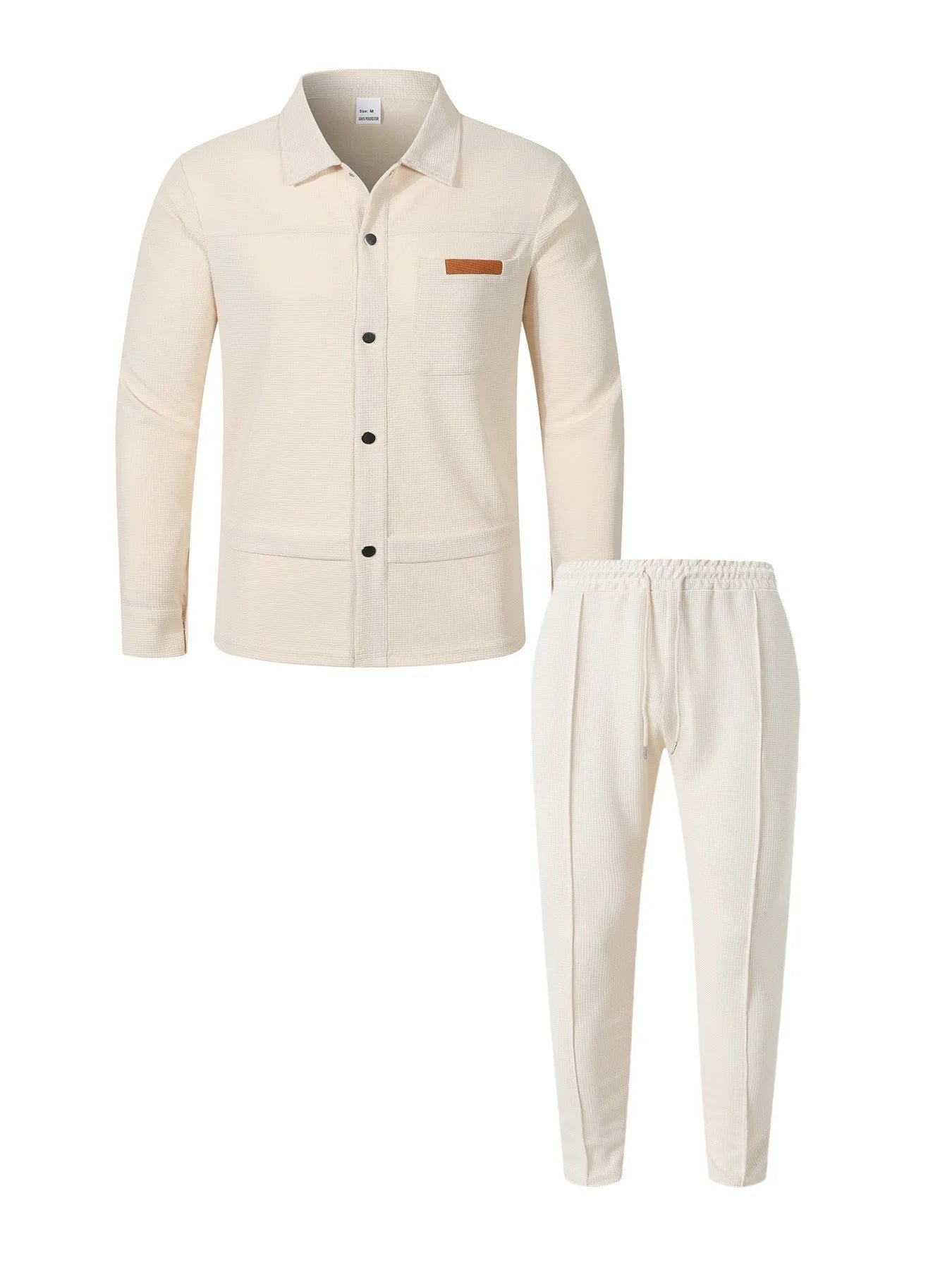 2025 hommes nouveau Style gaufré couleur unie col boutonné poches à manches longues pantalon ensemble de veste décontractée - crazyfinds.frcrazyfinds.frGRISSCHINA2025 hommes nouveau Style gaufré couleur unie col boutonné poches à manches longues pantalon ensemble de veste décontractée