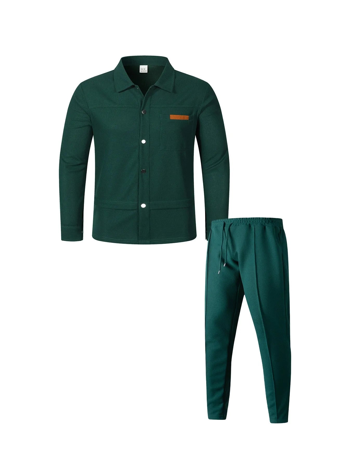 2025 hommes nouveau Style gaufré couleur unie col boutonné poches à manches longues pantalon ensemble de veste décontractée - crazyfinds.frcrazyfinds.frGRISSCHINA2025 hommes nouveau Style gaufré couleur unie col boutonné poches à manches longues pantalon ensemble de veste décontractée