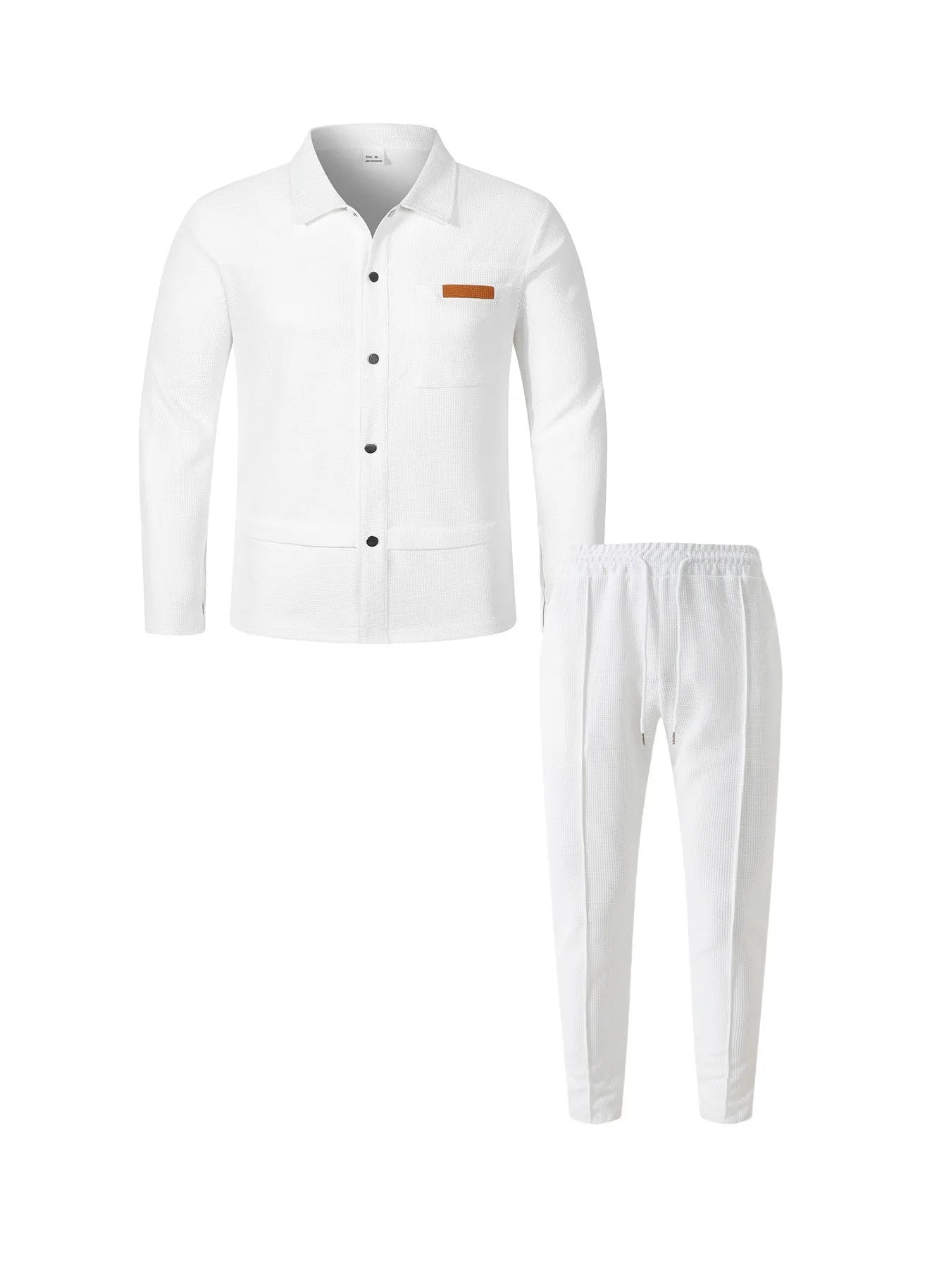 2025 hommes nouveau Style gaufré couleur unie col boutonné poches à manches longues pantalon ensemble de veste décontractée - crazyfinds.frcrazyfinds.frGRISSCHINA2025 hommes nouveau Style gaufré couleur unie col boutonné poches à manches longues pantalon ensemble de veste décontractée