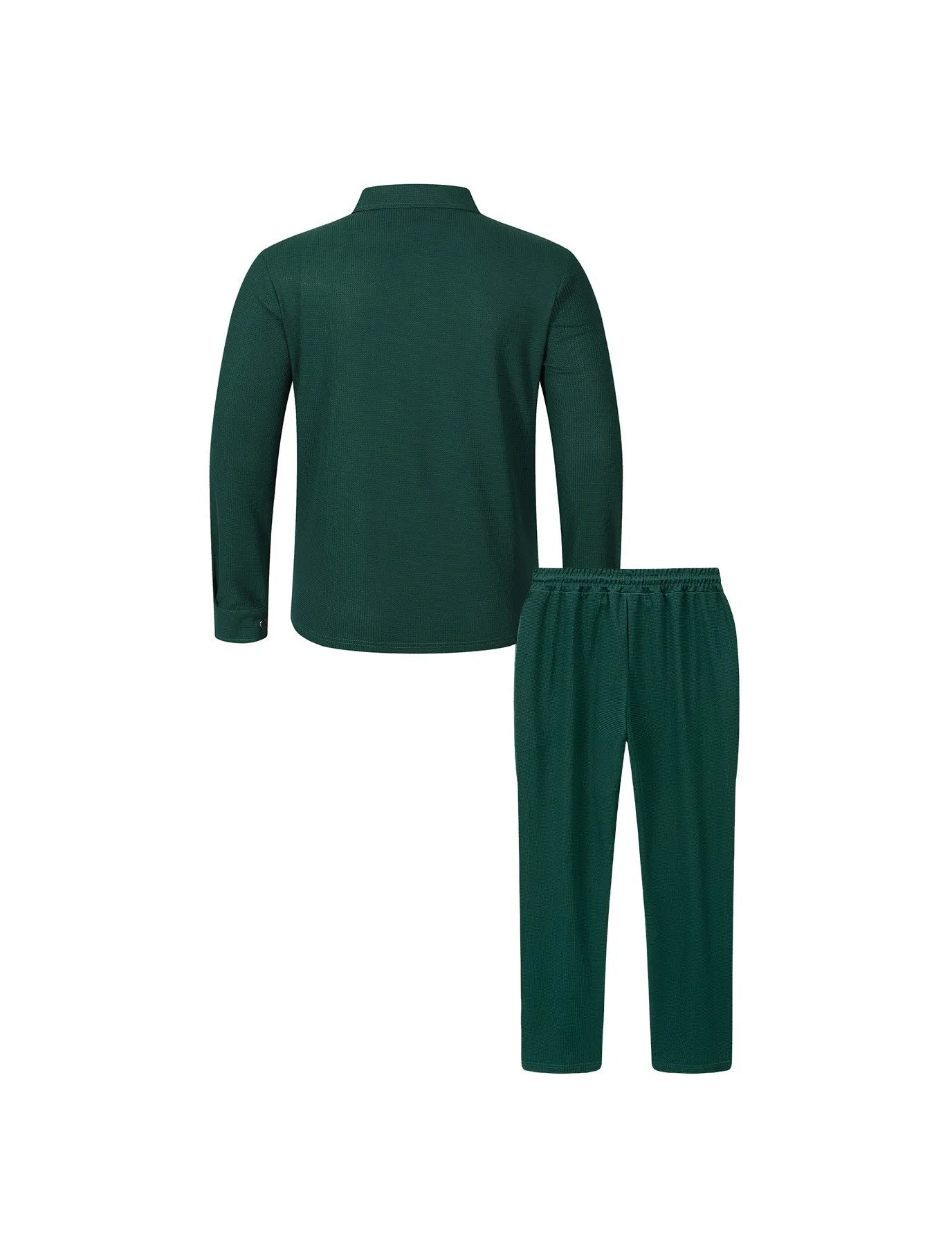 2025 hommes nouveau Style gaufré couleur unie col boutonné poches à manches longues pantalon ensemble de veste décontractée - crazyfinds.frcrazyfinds.frGRISSCHINA2025 hommes nouveau Style gaufré couleur unie col boutonné poches à manches longues pantalon ensemble de veste décontractée