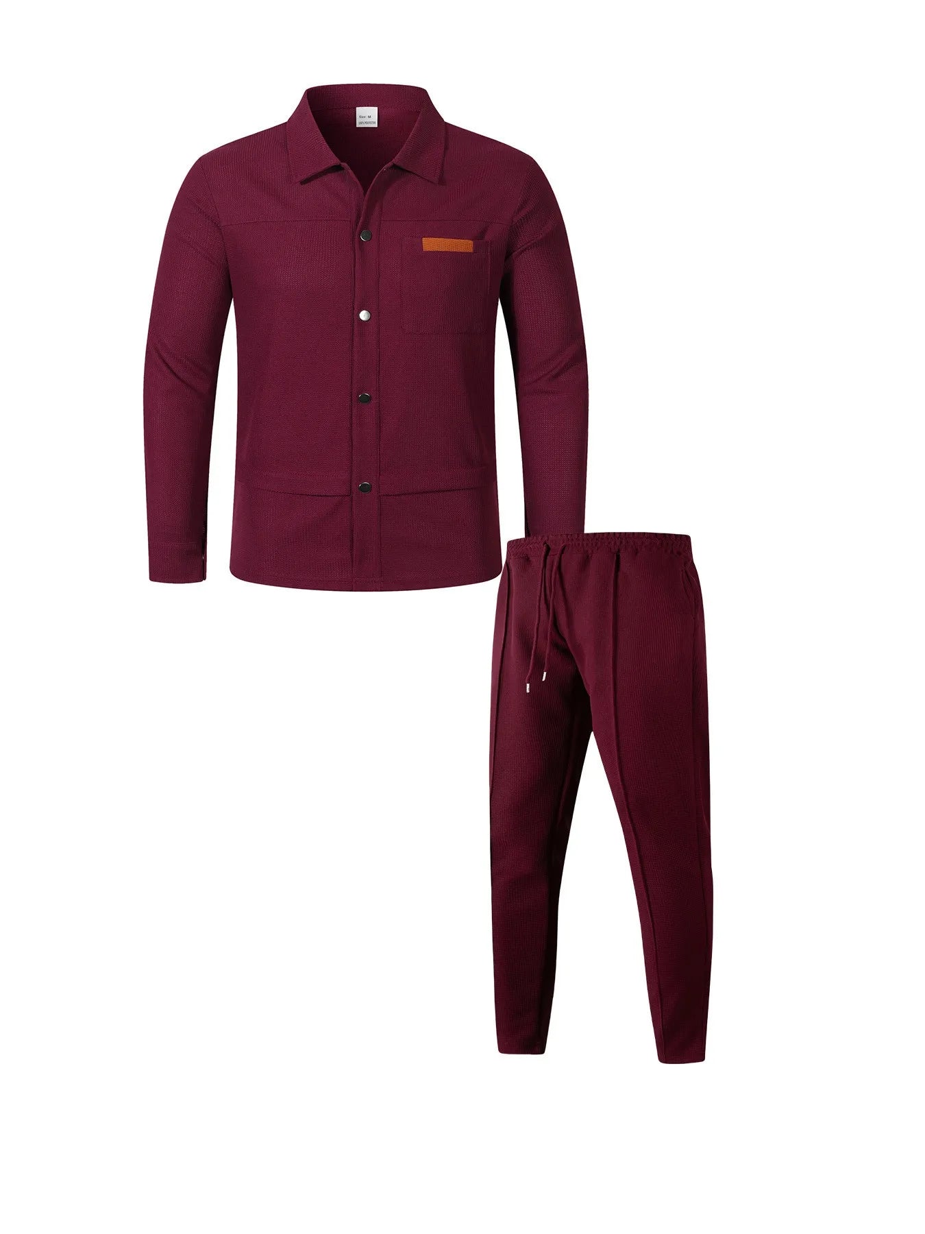 2025 hommes nouveau Style gaufré couleur unie col boutonné poches à manches longues pantalon ensemble de veste décontractée - crazyfinds.frcrazyfinds.frGRISSCHINA2025 hommes nouveau Style gaufré couleur unie col boutonné poches à manches longues pantalon ensemble de veste décontractée