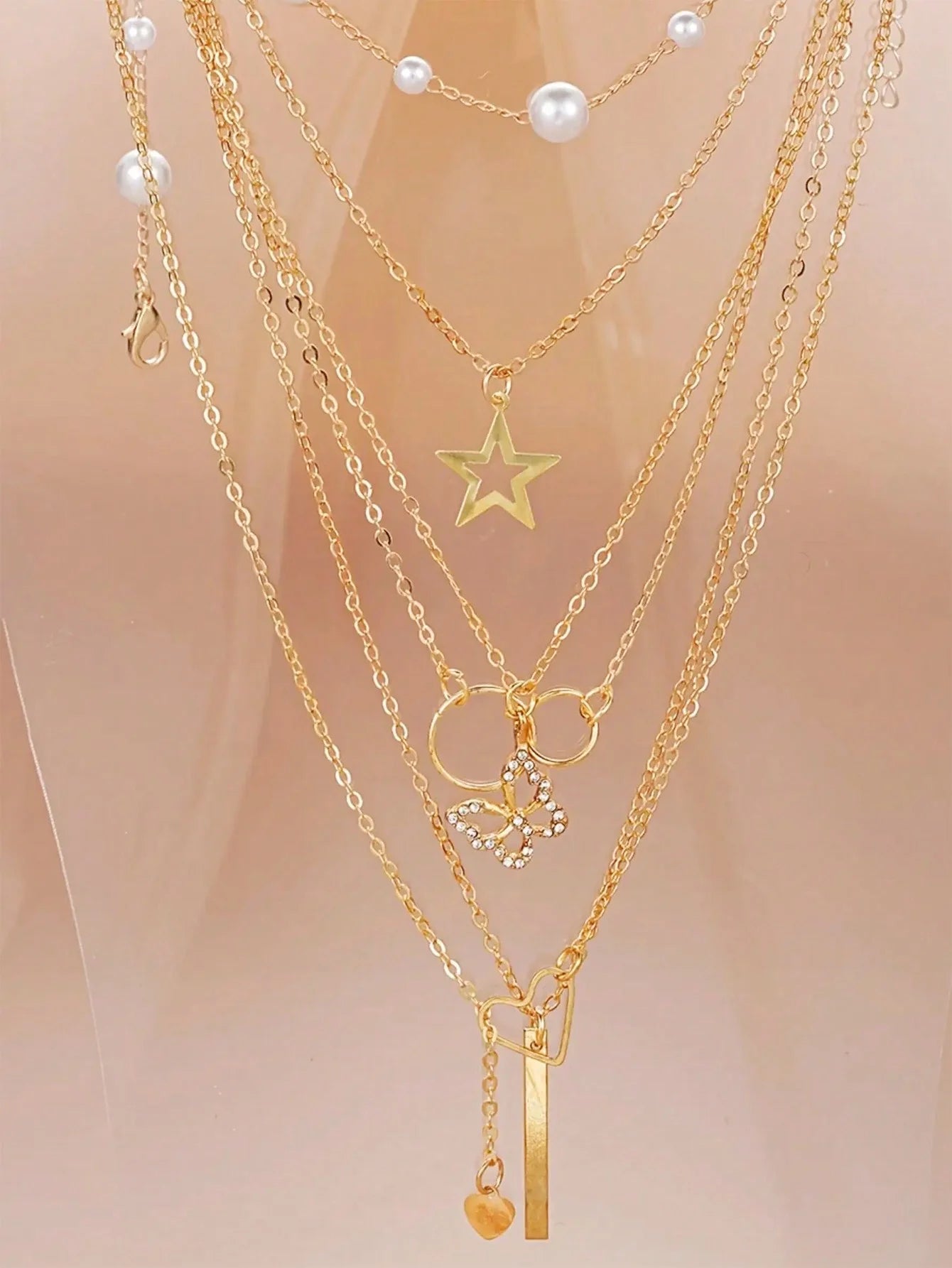 86pcs/Set Elegant Pearl Earrings Multi - Layered Necklace Ear Studs Rings 4 - In - 1 Jewelry Set For Women Daily Wear Gift (No Box) - crazyfinds.frcrazyfinds.fr86pcs/Set Elegant Pearl Earrings Multi - Layered Necklace Ear Studs Rings 4 - In - 1 Jewelry Set For Women Daily Wear Gift (No Box)