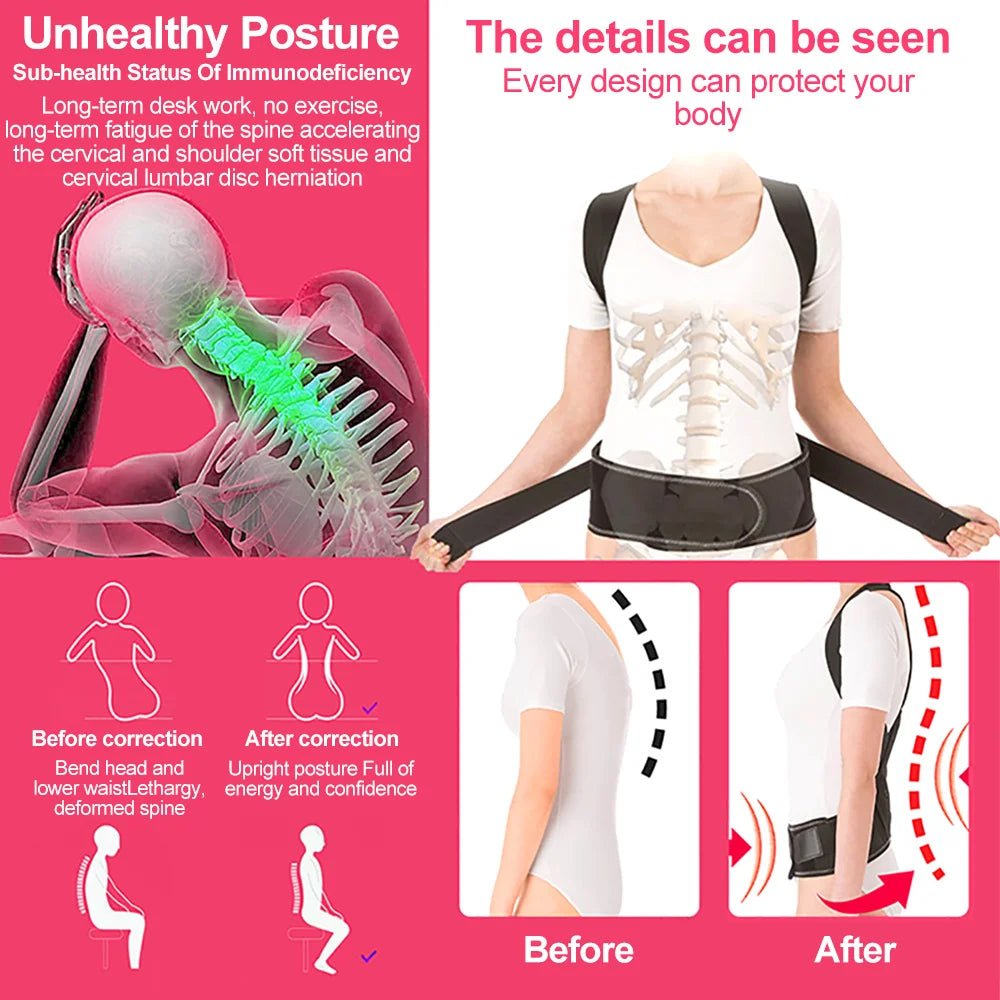 Ceinture de soutien pour le haut et le bas du dos, ration de la posture du dos, institut oto, améliore la colonne vertébrale, attelle de clavicule, ceinture de posture - crazyfinds.frMa boutiquePosture Corrector AXXLCHINACeinture de soutien pour le haut et le bas du dos, ration de la posture du dos, institut oto, améliore la colonne vertébrale, attelle de clavicule, ceinture de posture