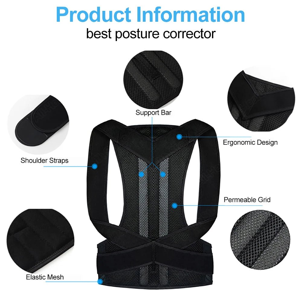 Ceinture de soutien pour le haut et le bas du dos, ration de la posture du dos, institut oto, améliore la colonne vertébrale, attelle de clavicule, ceinture de posture - crazyfinds.frMa boutiquePosture Corrector AXXLCHINACeinture de soutien pour le haut et le bas du dos, ration de la posture du dos, institut oto, améliore la colonne vertébrale, attelle de clavicule, ceinture de posture