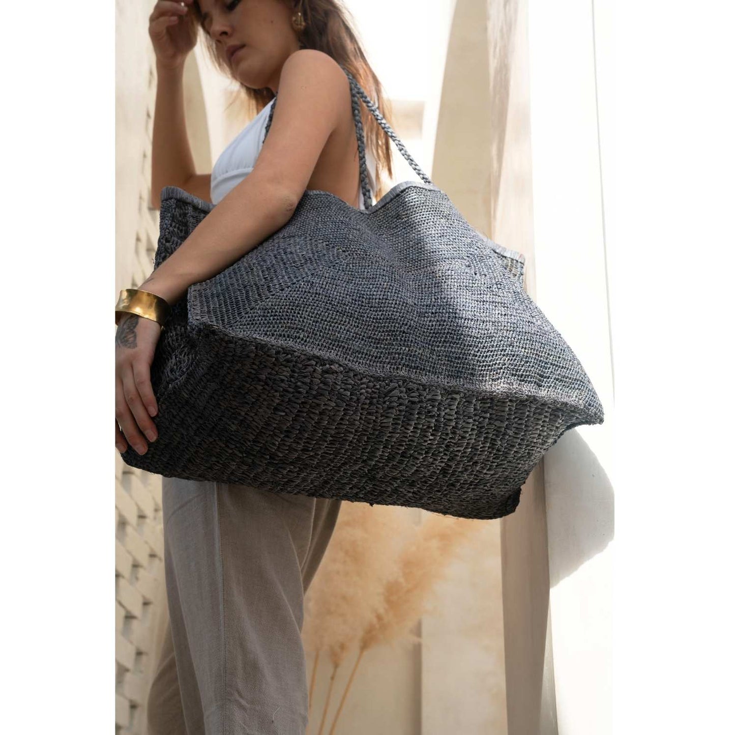 Clipa (XXL) Raffia Beach Tote Bag - crazyfinds.frDC - Powered by PeopleBlueClipa (XXL) Raffia Beach Tote Bag