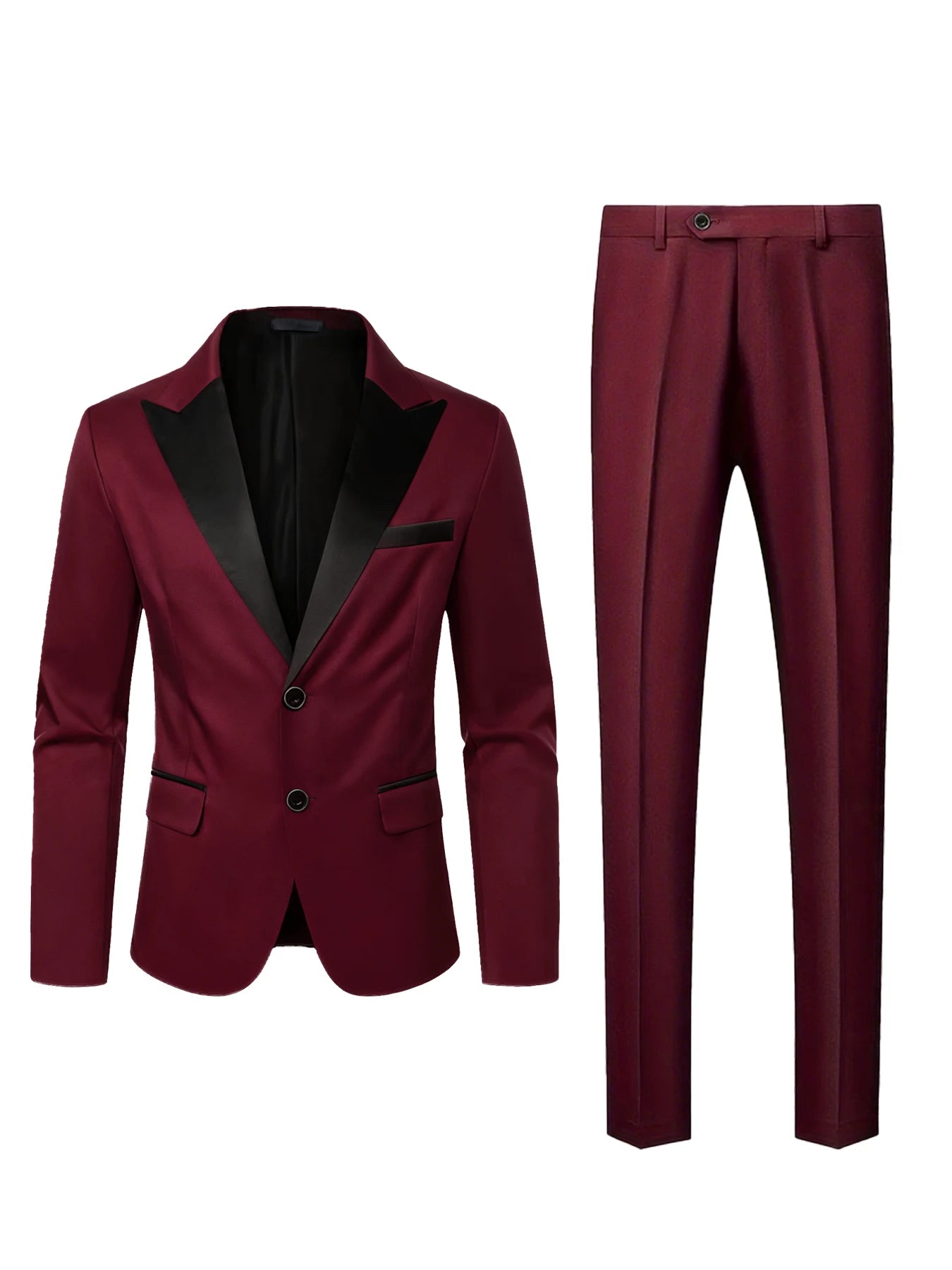 Costume 2 pièces coupe cintrée pour hommes – Ensemble pantalon blazer décontracté pour les déplacements en cas de rendez - vous - crazyfinds.frcrazyfinds.frBourgogneXSPack de 2|CHINACostume 2 pièces coupe cintrée pour hommes – Ensemble pantalon blazer décontracté pour les déplacements en cas de rendez - vous