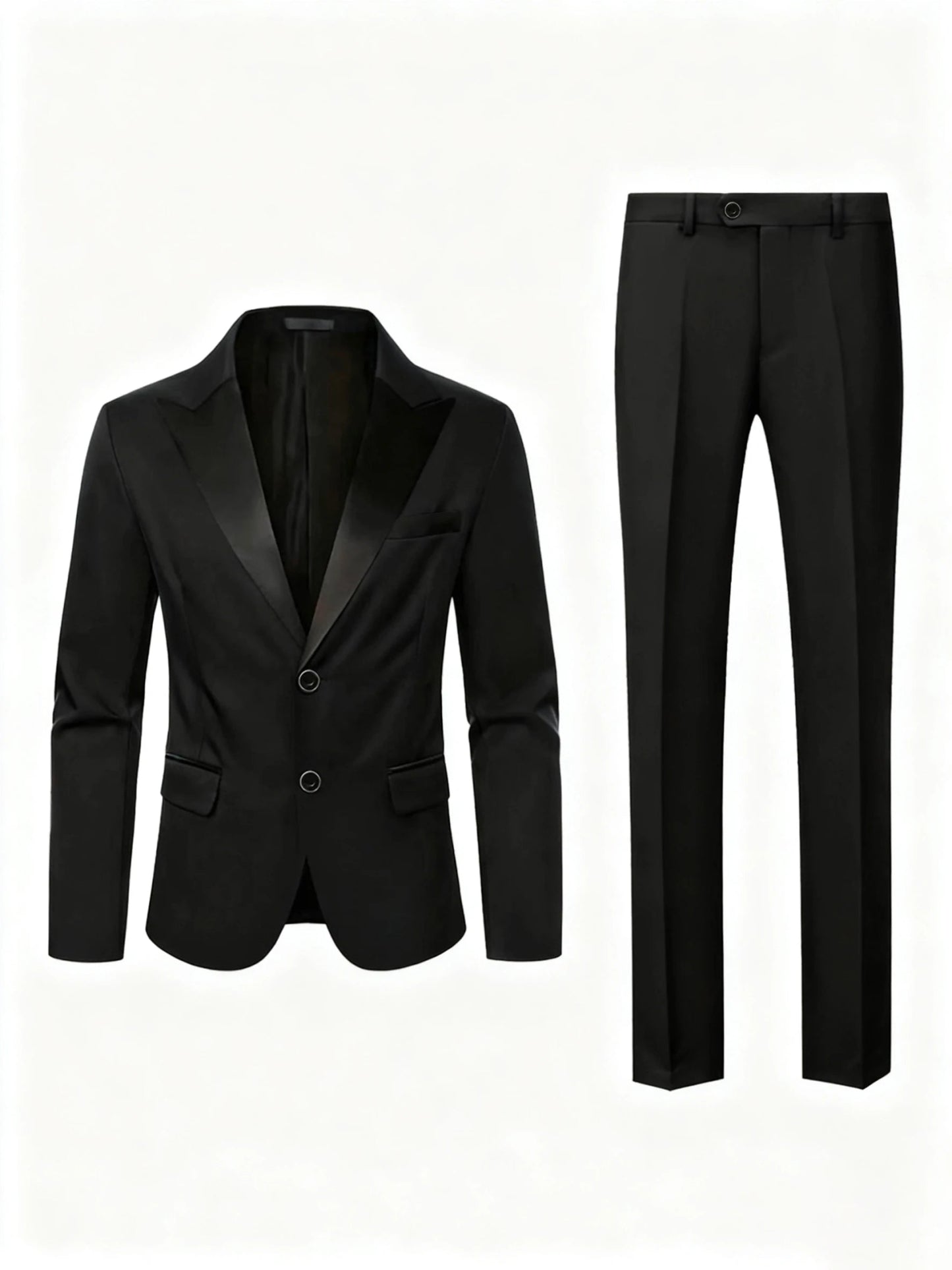 Costume 2 pièces coupe cintrée pour hommes – Ensemble pantalon blazer décontracté pour les déplacements en cas de rendez - vous - crazyfinds.frcrazyfinds.frBlackXXXLPack de 2|CHINACostume 2 pièces coupe cintrée pour hommes – Ensemble pantalon blazer décontracté pour les déplacements en cas de rendez - vous