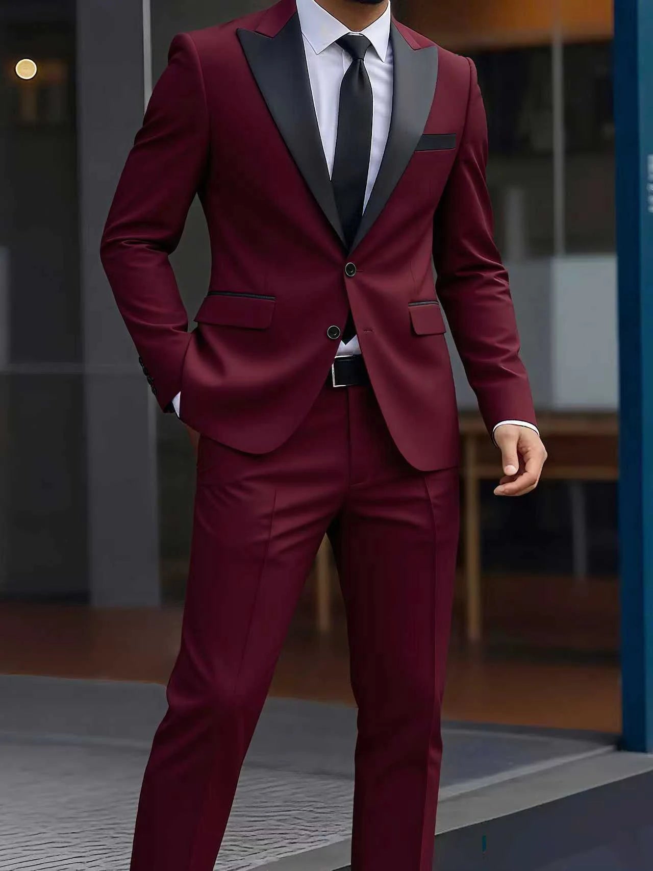 Costume 2 pièces coupe cintrée pour hommes – Ensemble pantalon blazer décontracté pour les déplacements en cas de rendez - vous - crazyfinds.frcrazyfinds.frMarine BleuXSPack de 2|CHINACostume 2 pièces coupe cintrée pour hommes – Ensemble pantalon blazer décontracté pour les déplacements en cas de rendez - vous