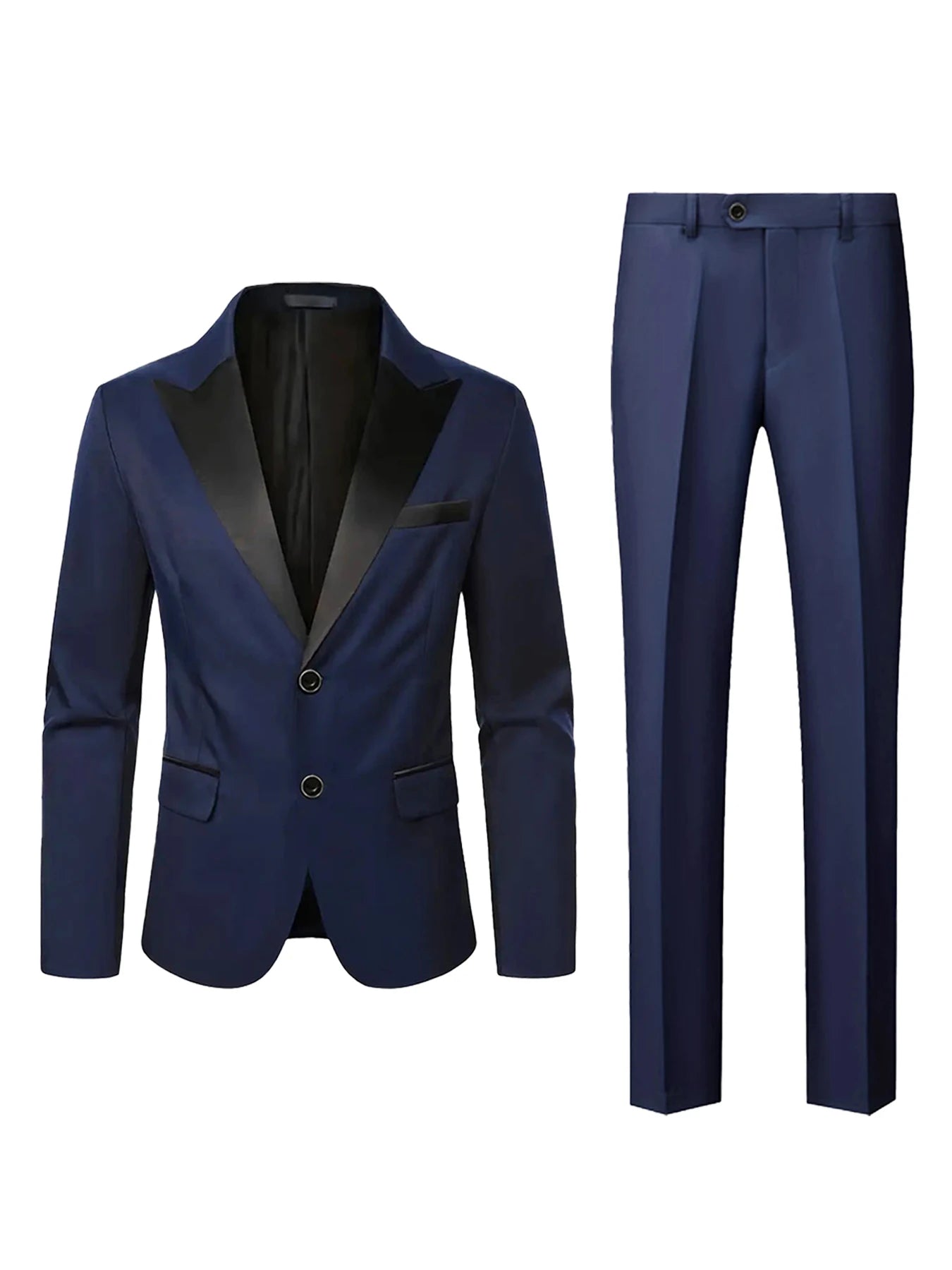 Costume 2 pièces coupe cintrée pour hommes – Ensemble pantalon blazer décontracté pour les déplacements en cas de rendez - vous - crazyfinds.frcrazyfinds.frMarine BleuXSPack de 2|CHINACostume 2 pièces coupe cintrée pour hommes – Ensemble pantalon blazer décontracté pour les déplacements en cas de rendez - vous