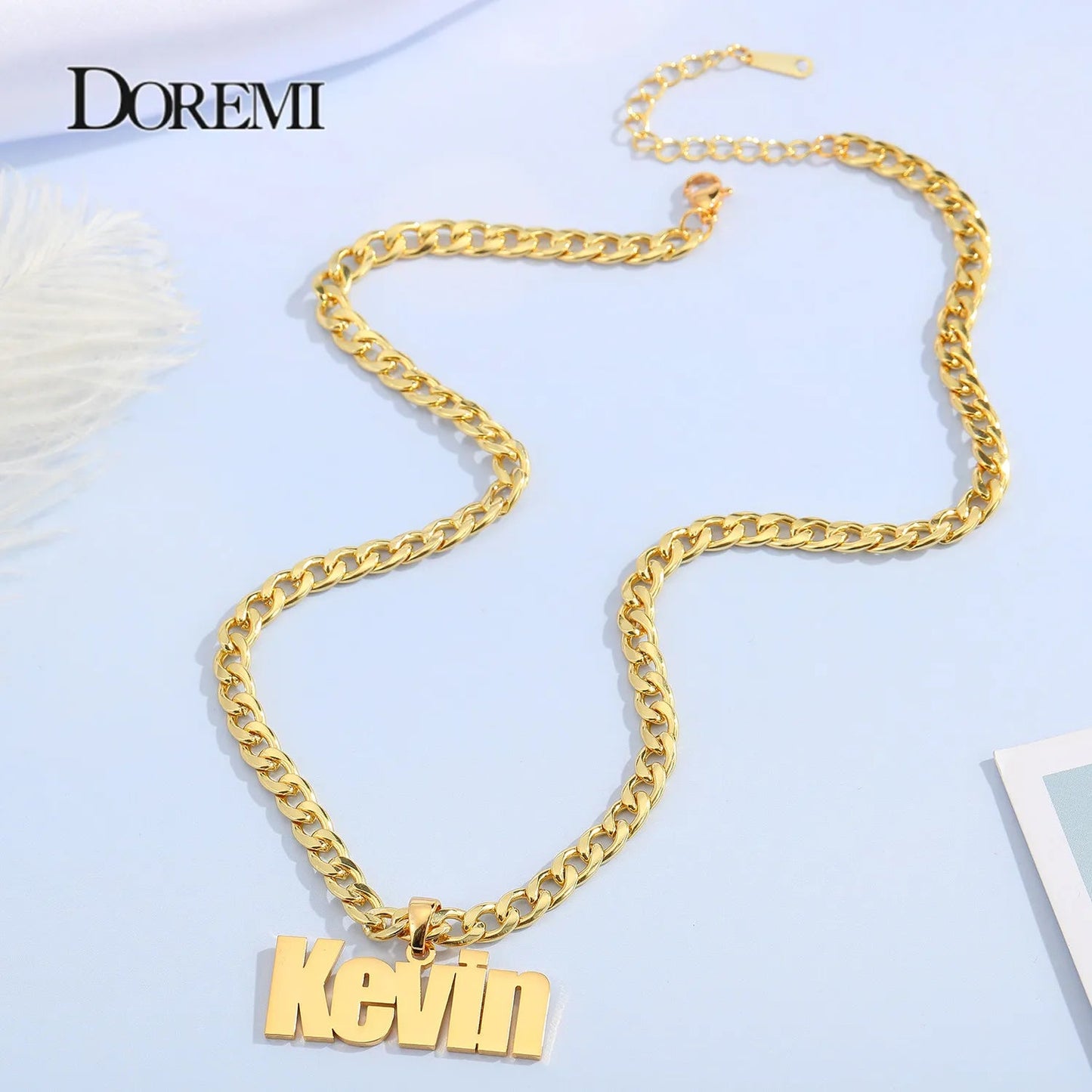 DOREMI – chaîne cubaine avec nom personnalisé, collier en acier inoxydable, pendentif avec ancienne lettre anglaise, en or, plaque nominative, cadeau, 5MM - crazyfinds.frcrazyfinds.fr3mm FigaroSilverCHINA|55CMDOREMI – chaîne cubaine avec nom personnalisé, collier en acier inoxydable, pendentif avec ancienne lettre anglaise, en or, plaque nominative, cadeau, 5MM
