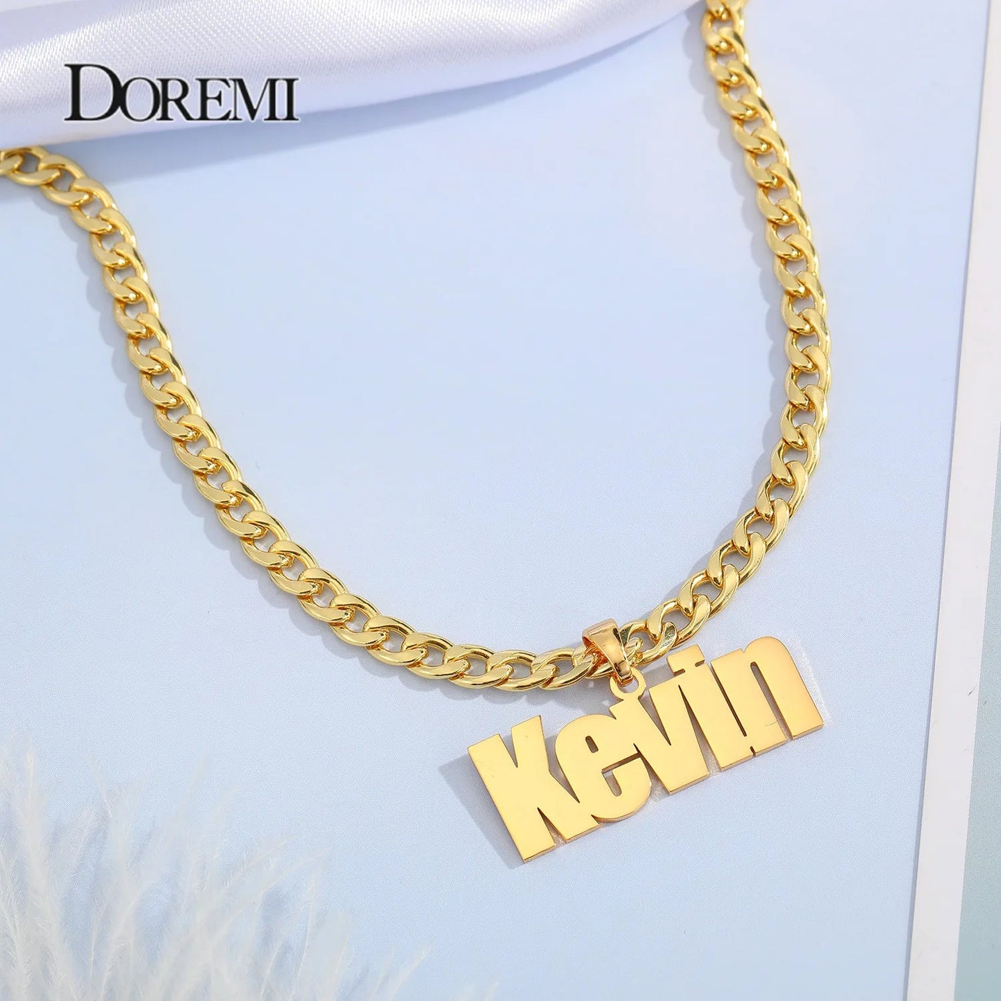 DOREMI – chaîne cubaine avec nom personnalisé, collier en acier inoxydable, pendentif avec ancienne lettre anglaise, en or, plaque nominative, cadeau, 5MM - crazyfinds.frcrazyfinds.fr3mm FigaroSilverCHINA|55CMDOREMI – chaîne cubaine avec nom personnalisé, collier en acier inoxydable, pendentif avec ancienne lettre anglaise, en or, plaque nominative, cadeau, 5MM