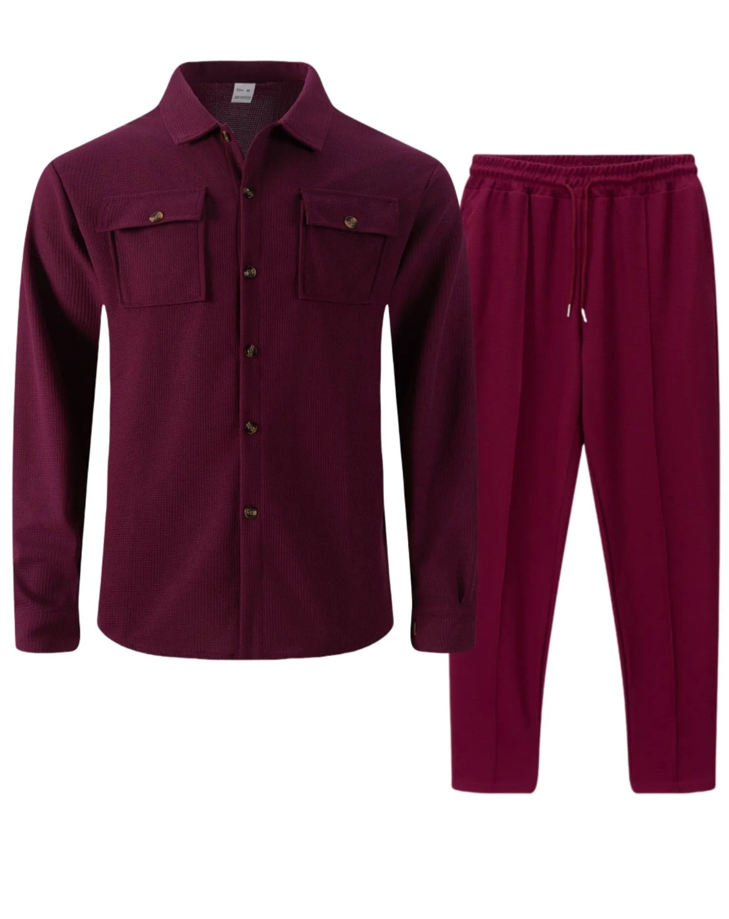 Ensemble chemise et pantalon cardigan boutonné à double poche, gaufré, manches longues, couleur unie, nouveau style d'automne - crazyfinds.frcrazyfinds.frKakiXXXLCHINAEnsemble chemise et pantalon cardigan boutonné à double poche, gaufré, manches longues, couleur unie, nouveau style d'automne