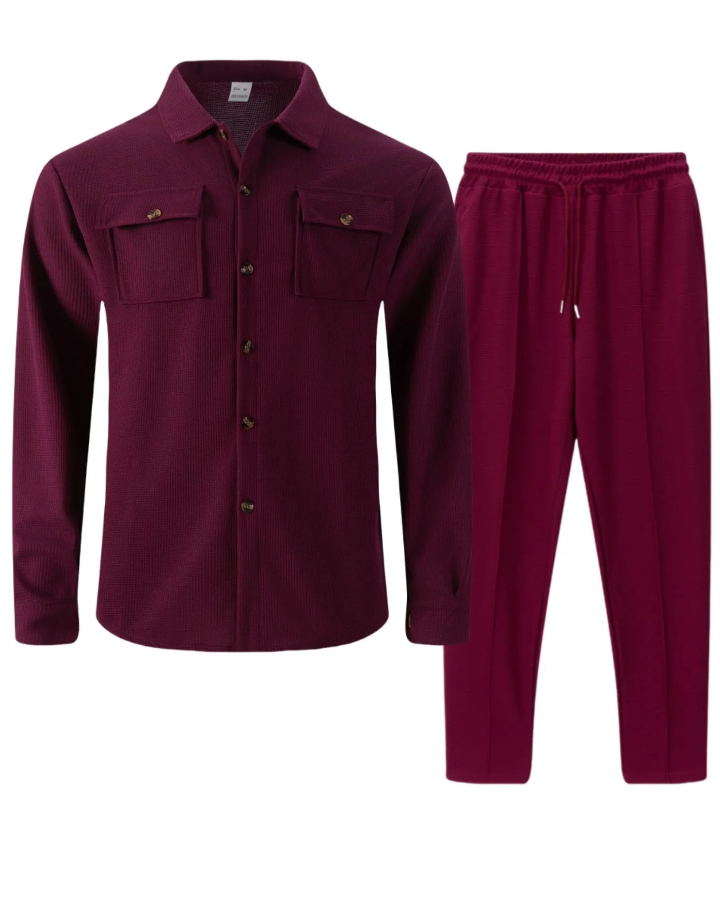 Ensemble chemise et pantalon cardigan boutonné à double poche, gaufré, manches longues, couleur unie, nouveau style d'automne - crazyfinds.frcrazyfinds.frKakiXXXLCHINAEnsemble chemise et pantalon cardigan boutonné à double poche, gaufré, manches longues, couleur unie, nouveau style d'automne