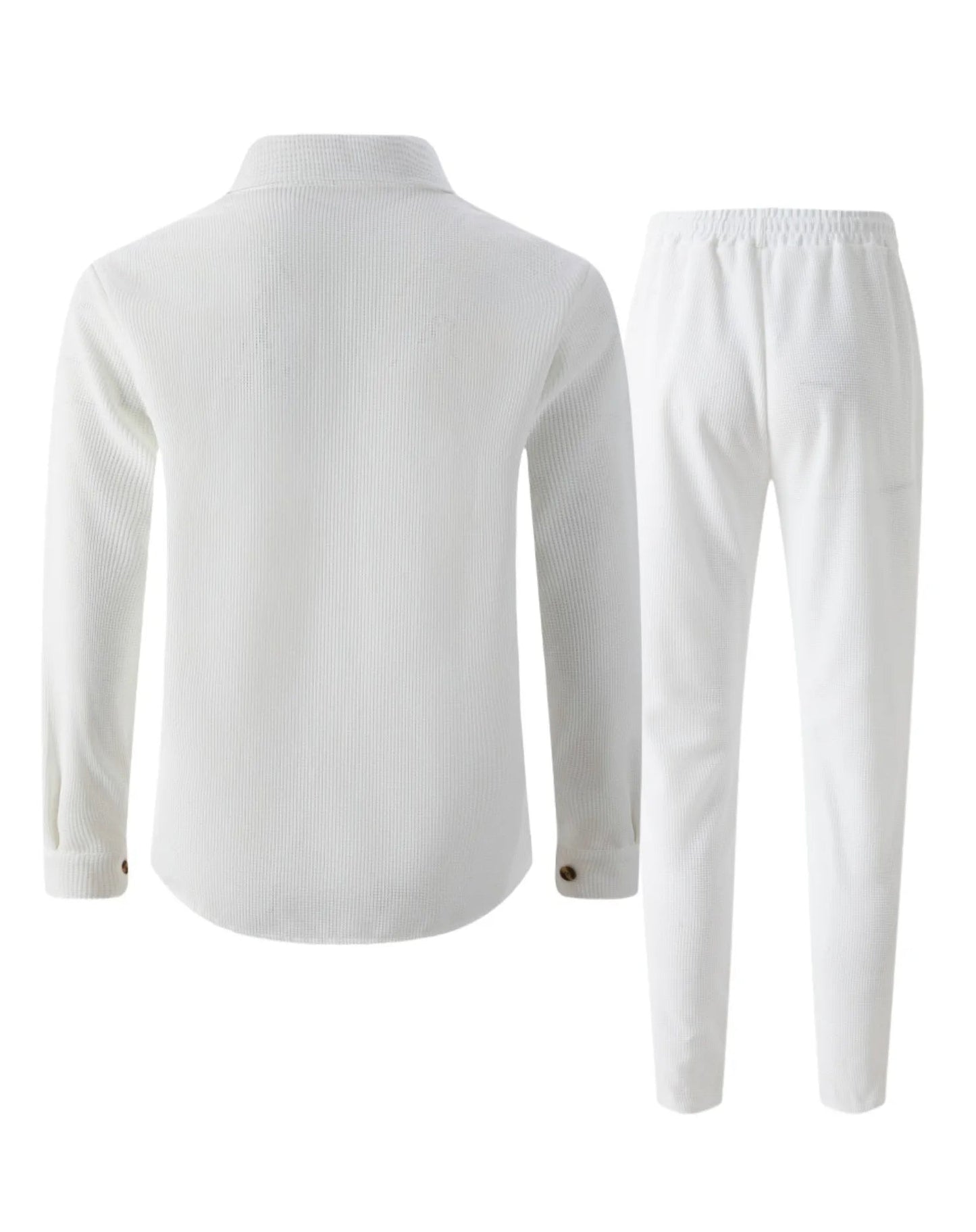 Ensemble chemise et pantalon cardigan boutonné à double poche, gaufré, manches longues, couleur unie, nouveau style d'automne - crazyfinds.frcrazyfinds.frKakiXXXLCHINAEnsemble chemise et pantalon cardigan boutonné à double poche, gaufré, manches longues, couleur unie, nouveau style d'automne