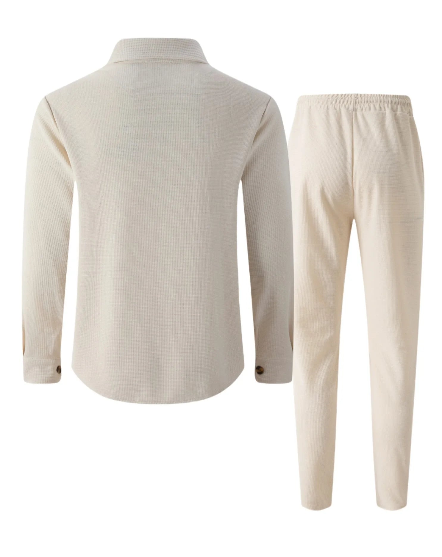 Ensemble chemise et pantalon cardigan boutonné à double poche, gaufré, manches longues, couleur unie, nouveau style d'automne - crazyfinds.frcrazyfinds.frKakiXXXLCHINAEnsemble chemise et pantalon cardigan boutonné à double poche, gaufré, manches longues, couleur unie, nouveau style d'automne