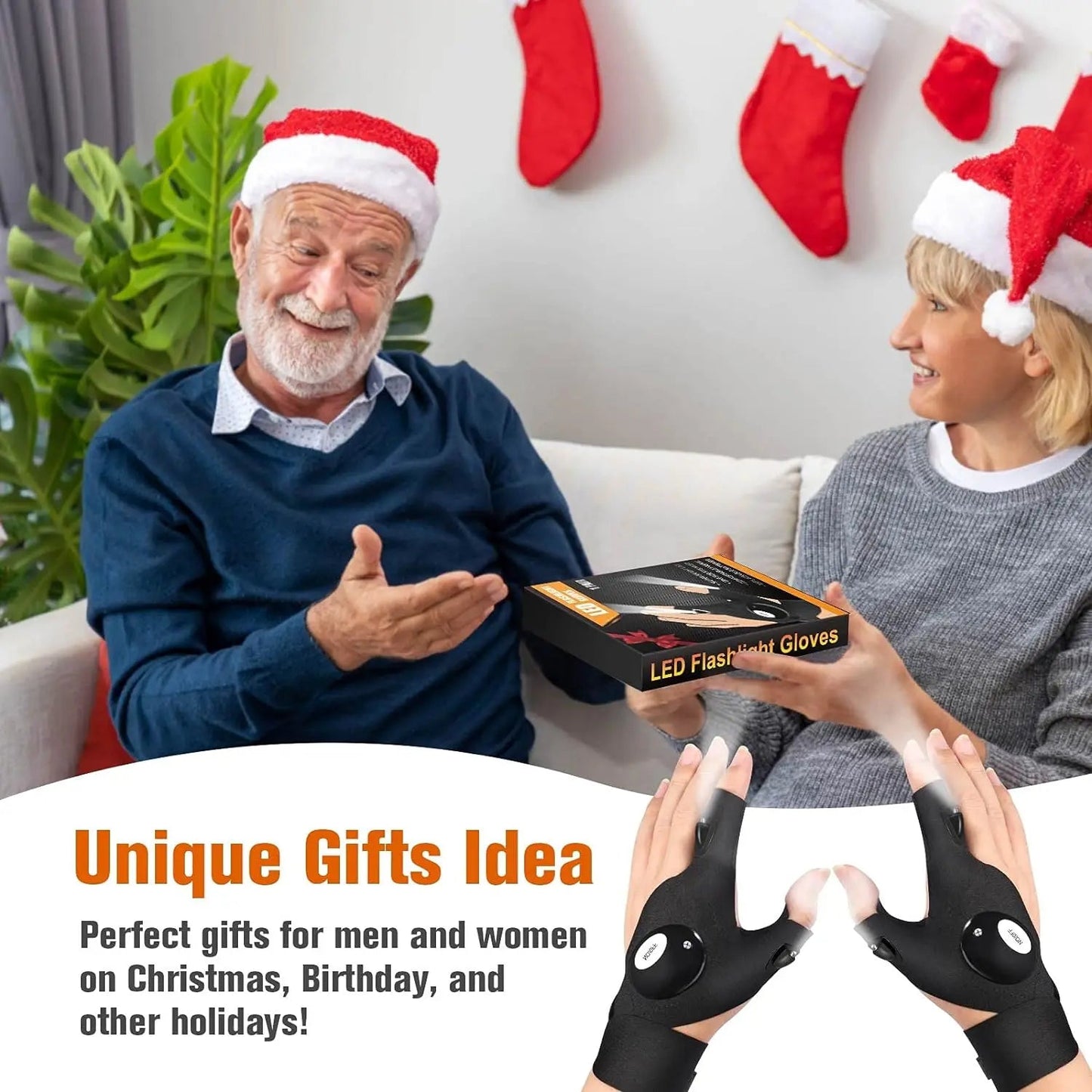 Gants sans doigts durables pour hommes et femmes, appâts de pêche de nuit étanches, lampe de poche LED demi - doigt, utilisation en plein air, cyclisme et course - crazyfinds.frMa boutiqueLeft handGants sans doigts durables pour hommes et femmes, appâts de pêche de nuit étanches, lampe de poche LED demi - doigt, utilisation en plein air, cyclisme et course