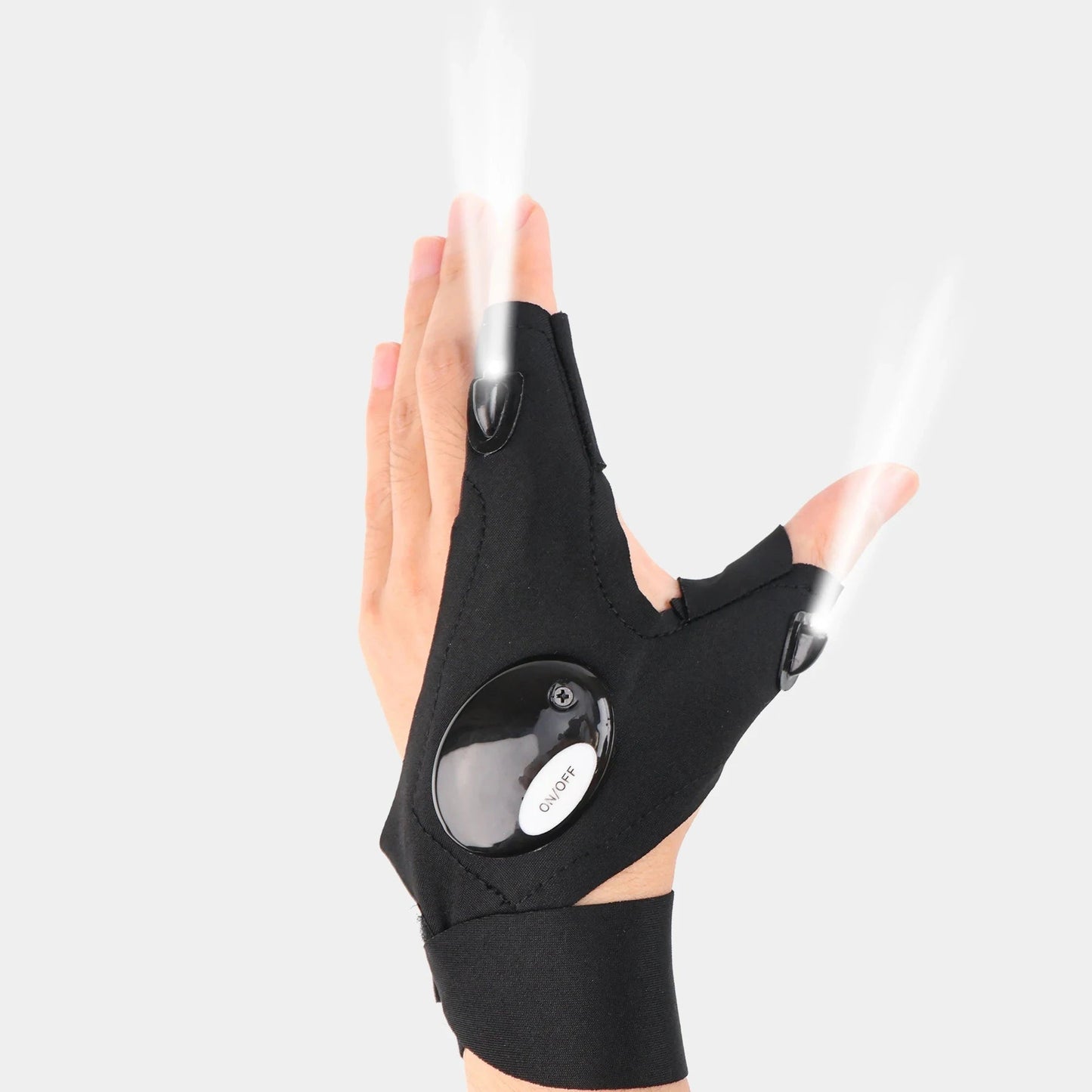 Gants sans doigts durables pour hommes et femmes, appâts de pêche de nuit étanches, lampe de poche LED demi - doigt, utilisation en plein air, cyclisme et course - crazyfinds.frMa boutiqueLeft handGants sans doigts durables pour hommes et femmes, appâts de pêche de nuit étanches, lampe de poche LED demi - doigt, utilisation en plein air, cyclisme et course