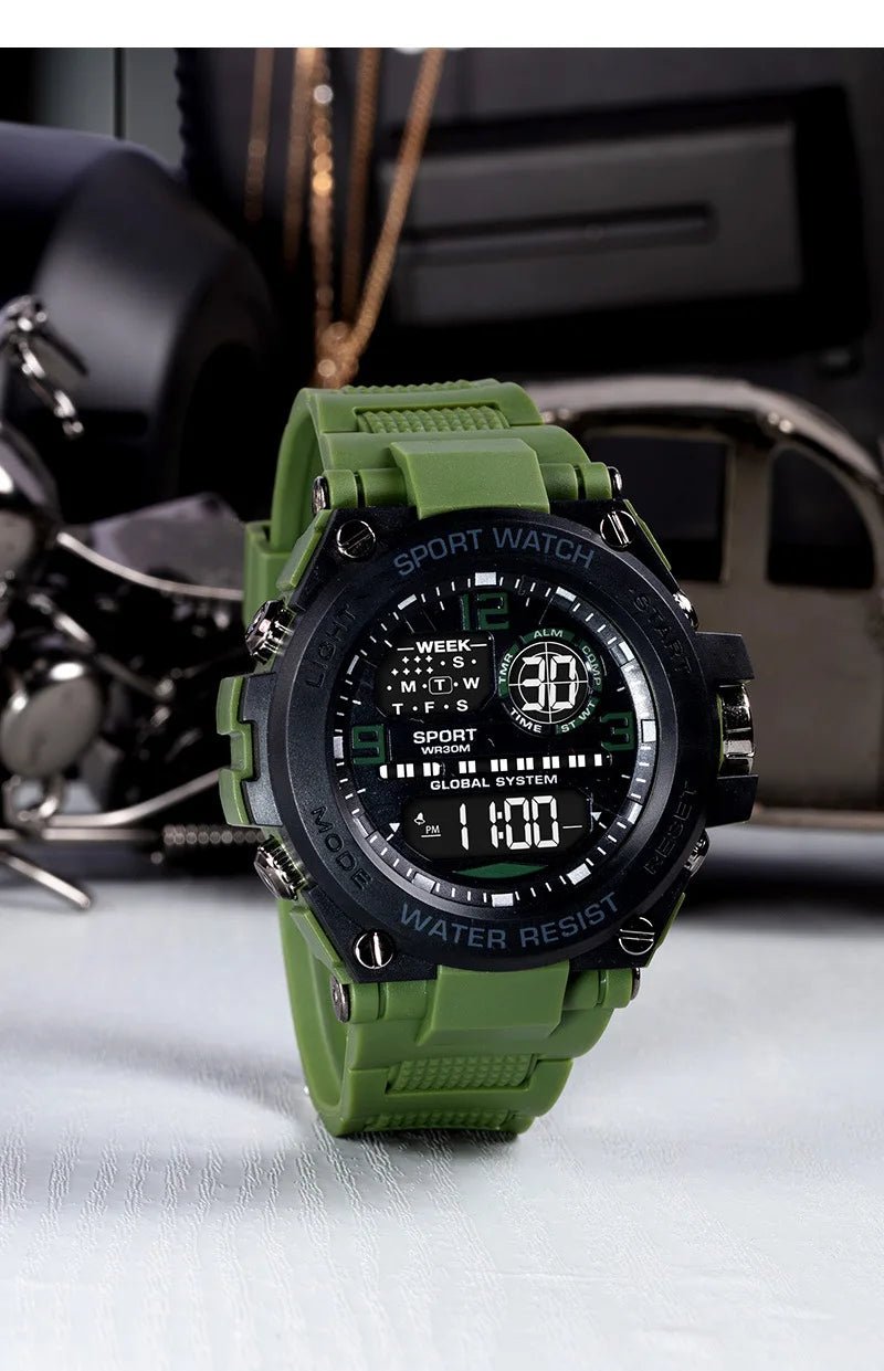 Montre électronique de Sport de mode, chronomètre étanche pour hommes, réveil lumineux, montre - bracelet numérique - crazyfinds.frcrazyfinds.frgreyMontre électronique de Sport de mode, chronomètre étanche pour hommes, réveil lumineux, montre - bracelet numérique