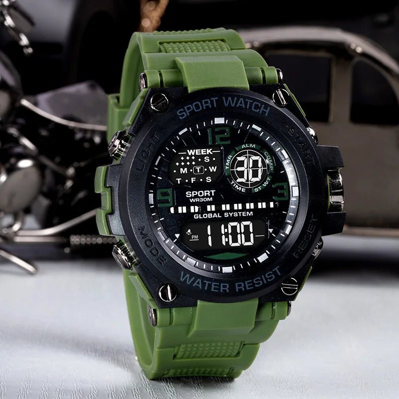 Montre électronique de Sport de mode, chronomètre étanche pour hommes, réveil lumineux, montre - bracelet numérique - crazyfinds.frcrazyfinds.frgreyMontre électronique de Sport de mode, chronomètre étanche pour hommes, réveil lumineux, montre - bracelet numérique