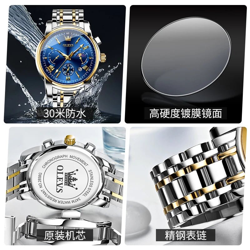 Montre Homme OLEVS Certification d'Origine de Marque Phase de Lune Étanche Montre à Quartz pour Homme Chronographe Calendrier Montre de Mode - crazyfinds.frcrazyfinds.frMontre Homme OLEVS Certification d'Origine de Marque Phase de Lune Étanche Montre à Quartz pour Homme Chronographe Calendrier Montre de Mode