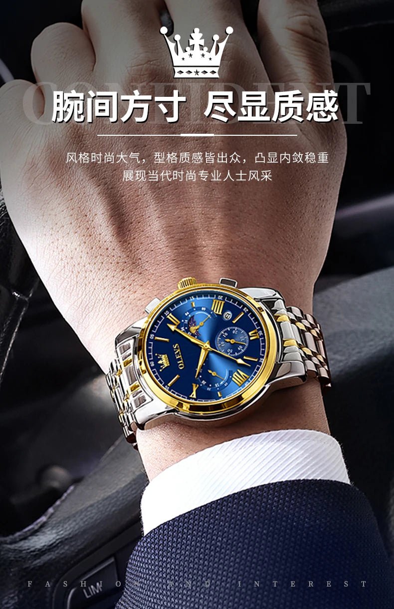 Montre Homme OLEVS Certification d'Origine de Marque Phase de Lune Étanche Montre à Quartz pour Homme Chronographe Calendrier Montre de Mode - crazyfinds.frcrazyfinds.frMontre Homme OLEVS Certification d'Origine de Marque Phase de Lune Étanche Montre à Quartz pour Homme Chronographe Calendrier Montre de Mode