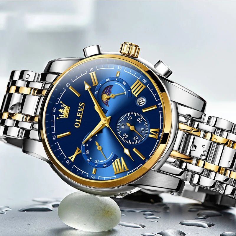 Montre Homme OLEVS Certification d'Origine de Marque Phase de Lune Étanche Montre à Quartz pour Homme Chronographe Calendrier Montre de Mode - crazyfinds.frcrazyfinds.frMontre Homme OLEVS Certification d'Origine de Marque Phase de Lune Étanche Montre à Quartz pour Homme Chronographe Calendrier Montre de Mode