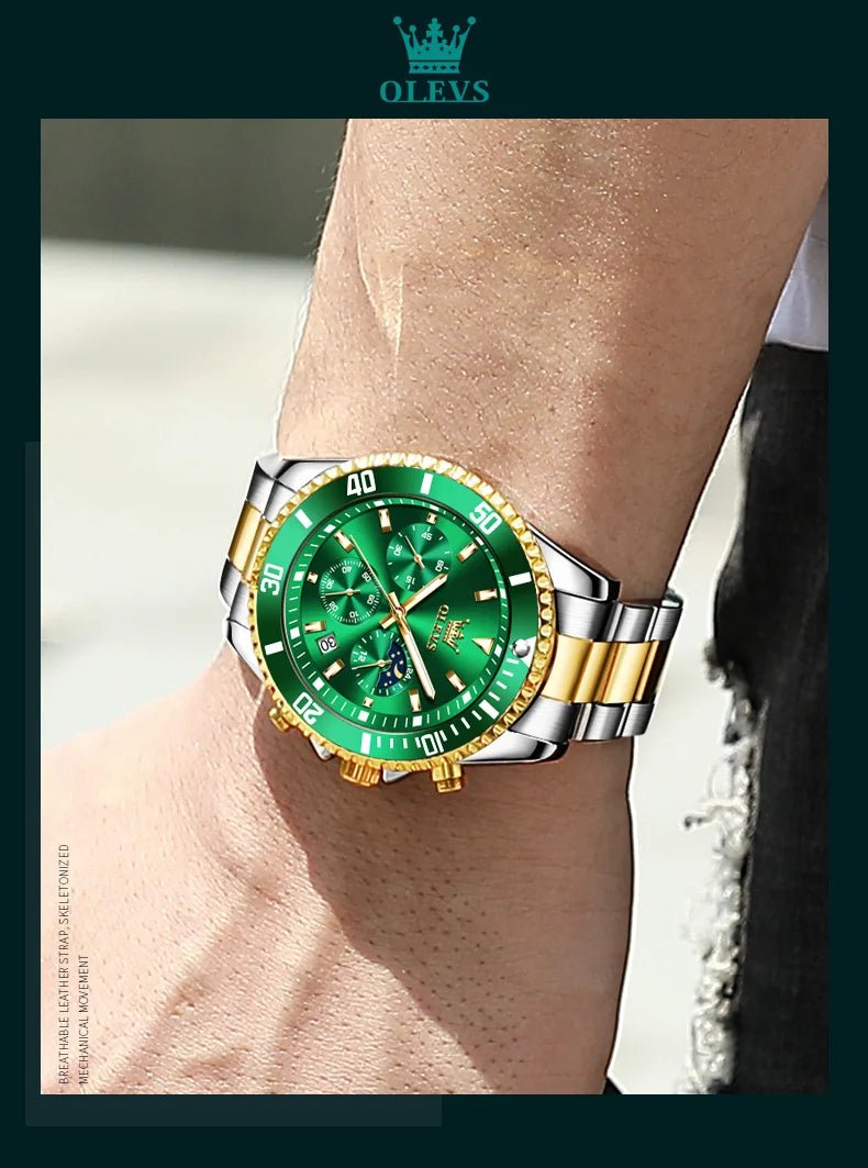 Montres pour Hommes OLEVS Marque de Luxe Haut de Gamme Montre pour Homme Originale Étanche Acier Inoxydable Chronographe Phase de Lune Date Cadran Rotatif - crazyfinds.frcrazyfinds.frMontres pour Hommes OLEVS Marque de Luxe Haut de Gamme Montre pour Homme Originale Étanche Acier Inoxydable Chronographe Phase de Lune Date Cadran Rotatif