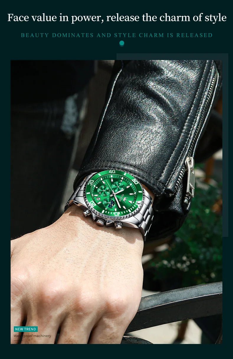 Montres pour Hommes OLEVS Marque de Luxe Haut de Gamme Montre pour Homme Originale Étanche Acier Inoxydable Chronographe Phase de Lune Date Cadran Rotatif - crazyfinds.frcrazyfinds.frMontres pour Hommes OLEVS Marque de Luxe Haut de Gamme Montre pour Homme Originale Étanche Acier Inoxydable Chronographe Phase de Lune Date Cadran Rotatif