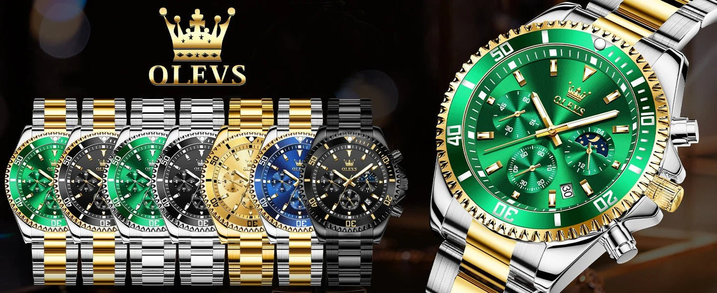 Montres pour Hommes OLEVS Marque de Luxe Haut de Gamme Montre pour Homme Originale Étanche Acier Inoxydable Chronographe Phase de Lune Date Cadran Rotatif - crazyfinds.frcrazyfinds.frMontres pour Hommes OLEVS Marque de Luxe Haut de Gamme Montre pour Homme Originale Étanche Acier Inoxydable Chronographe Phase de Lune Date Cadran Rotatif