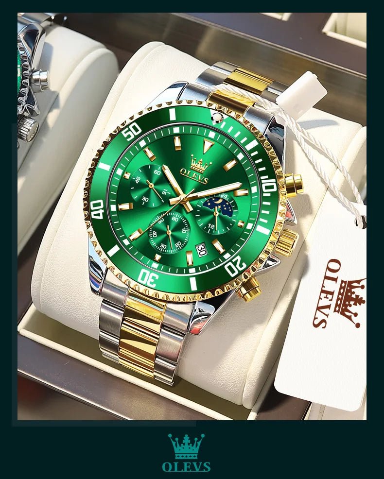 Montres pour Hommes OLEVS Marque de Luxe Haut de Gamme Montre pour Homme Originale Étanche Acier Inoxydable Chronographe Phase de Lune Date Cadran Rotatif - crazyfinds.frcrazyfinds.frMontres pour Hommes OLEVS Marque de Luxe Haut de Gamme Montre pour Homme Originale Étanche Acier Inoxydable Chronographe Phase de Lune Date Cadran Rotatif