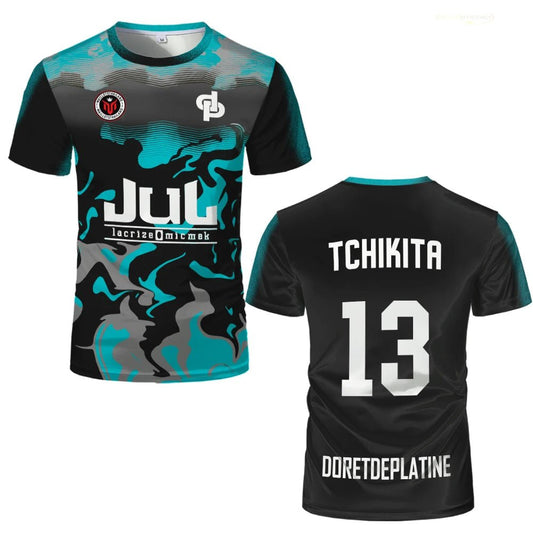 Nouveau Maillot d'été JUL jersey Tchikita jeunesse séchage rapide 3D imprimé T-shirt hommes et femmes à la mode T-shirt ample - crazyfinds.frMa boutique1XLNouveau Maillot d'été JUL jersey Tchikita jeunesse séchage rapide 3D imprimé T-shirt hommes et femmes à la mode T-shirt ample