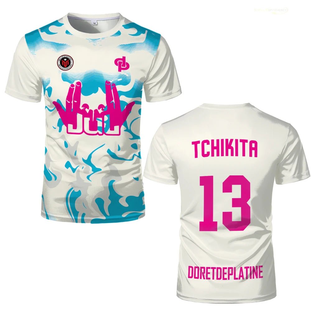 Nouveau Maillot d'été JUL jersey Tchikita jeunesse séchage rapide 3D imprimé T-shirt hommes et femmes à la mode T-shirt ample - crazyfinds.frMa boutique3XSNouveau Maillot d'été JUL jersey Tchikita jeunesse séchage rapide 3D imprimé T-shirt hommes et femmes à la mode T-shirt ample