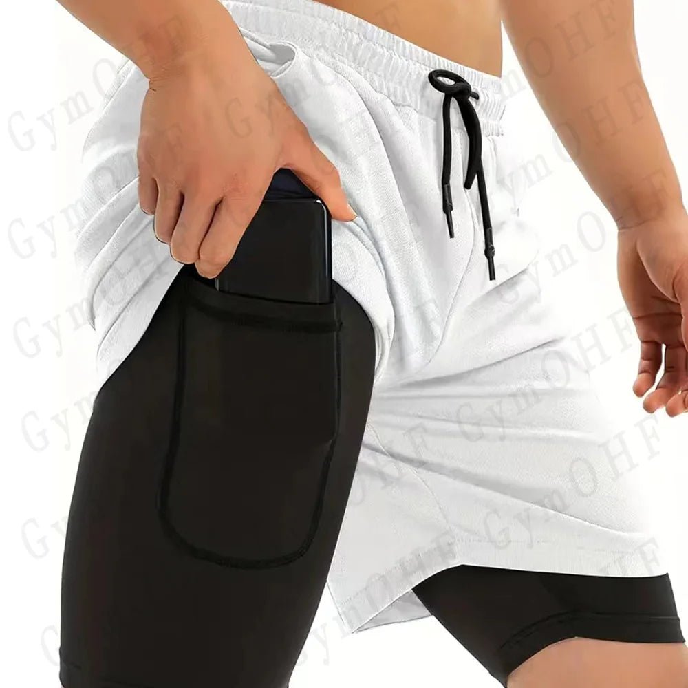 Nouveau Short de sport hommes Double pont entraînement 2 en 1 Compression à séchage rapide t-shirt costume en plein air course survêtement Jogging - crazyfinds.frcrazyfinds.fr2 - Piece - 9SNouveau Short de sport hommes Double pont entraînement 2 en 1 Compression à séchage rapide t-shirt costume en plein air course survêtement Jogging