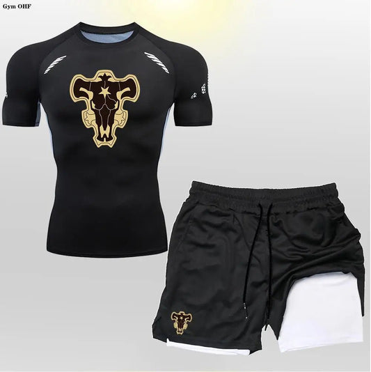 Nouveau Short de sport hommes Double pont entraînement 2 en 1 Compression à séchage rapide t-shirt costume en plein air course survêtement Jogging - crazyfinds.frcrazyfinds.fr2 - Piece - 9SNouveau Short de sport hommes Double pont entraînement 2 en 1 Compression à séchage rapide t-shirt costume en plein air course survêtement Jogging