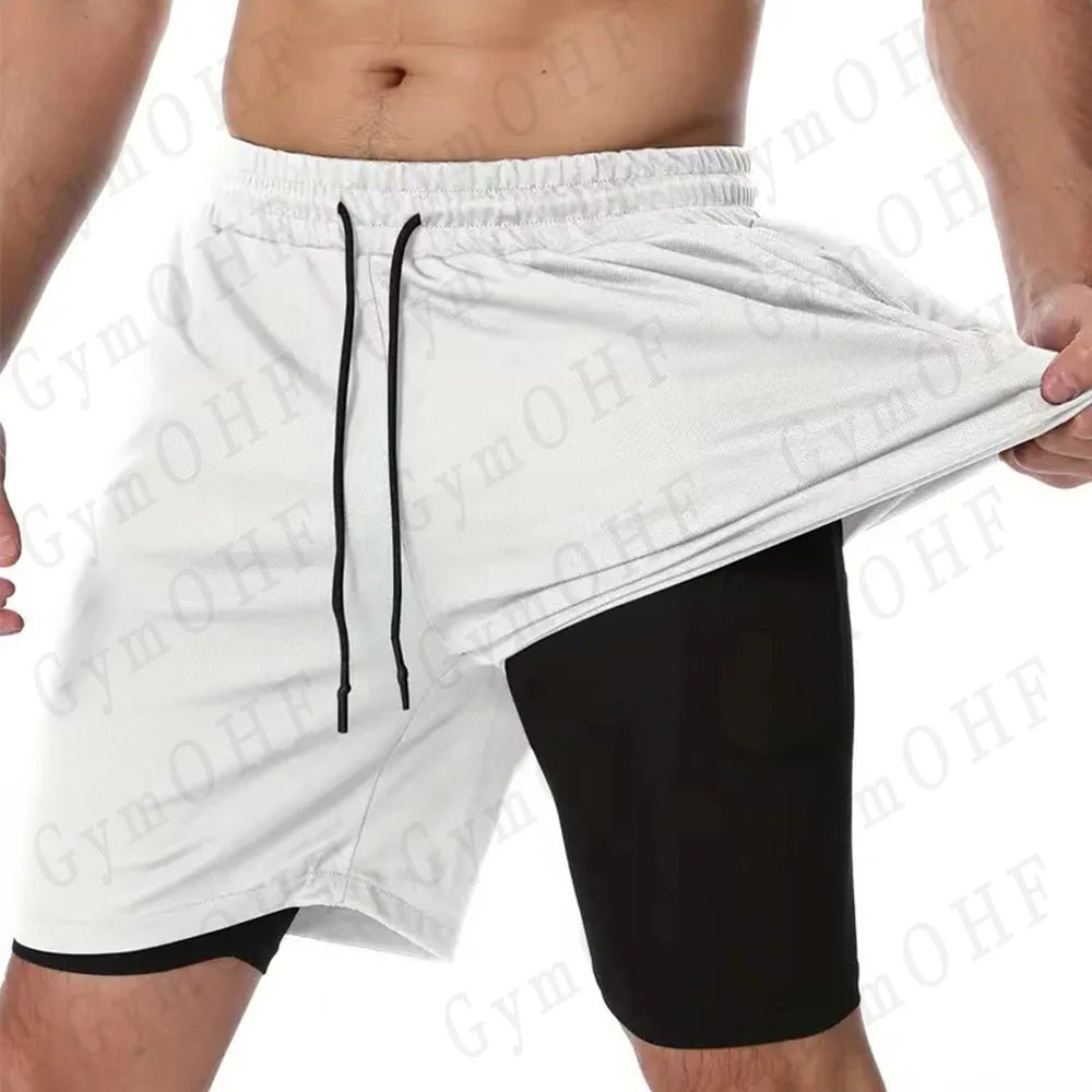 Nouveau Short de sport hommes Double pont entraînement 2 en 1 Compression à séchage rapide t-shirt costume en plein air course survêtement Jogging - crazyfinds.frcrazyfinds.fr2 - Piece - 9SNouveau Short de sport hommes Double pont entraînement 2 en 1 Compression à séchage rapide t-shirt costume en plein air course survêtement Jogging
