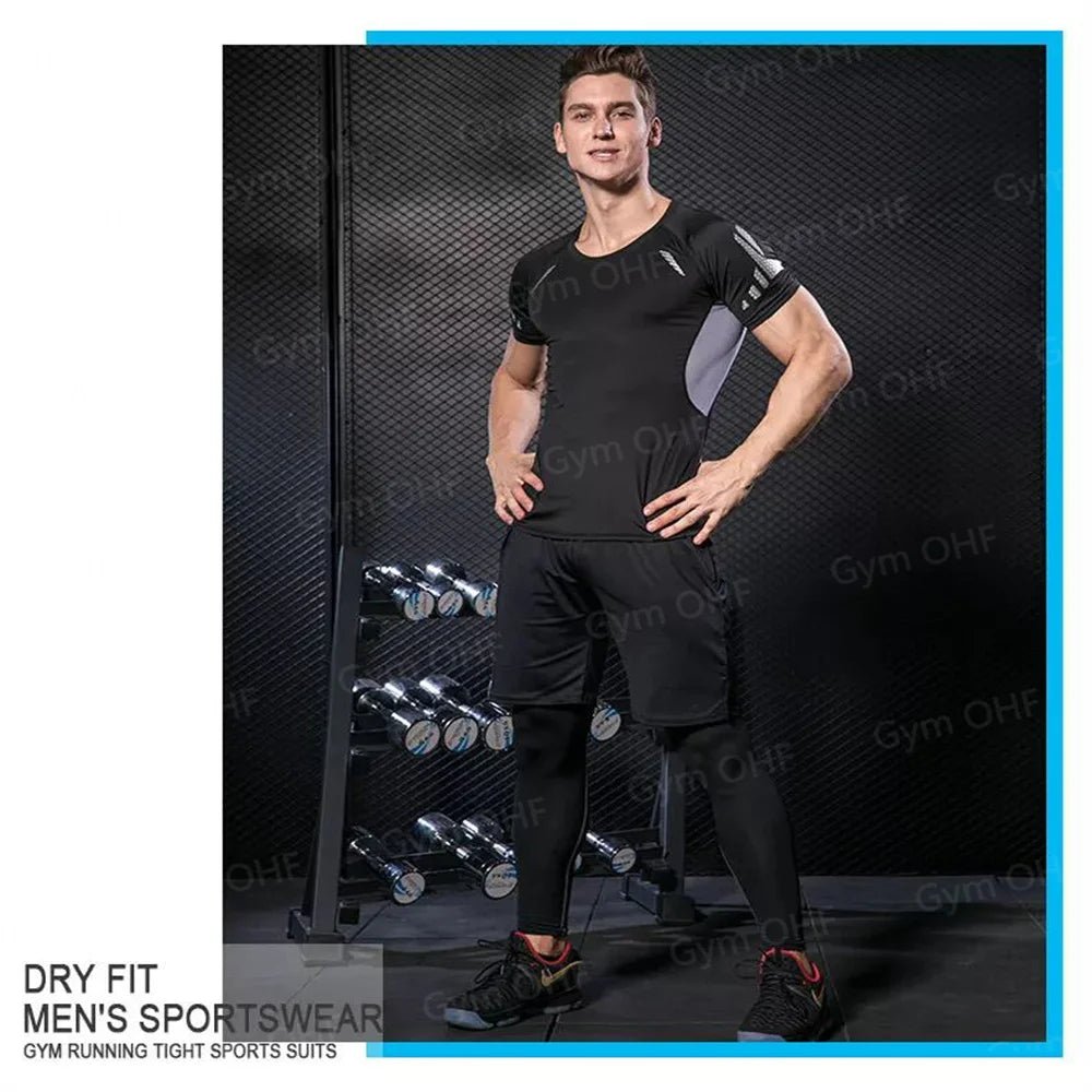 Nouveau Short de sport hommes Double pont entraînement 2 en 1 Compression à séchage rapide t-shirt costume en plein air course survêtement Jogging - crazyfinds.frcrazyfinds.fr2 - Piece - 9SNouveau Short de sport hommes Double pont entraînement 2 en 1 Compression à séchage rapide t-shirt costume en plein air course survêtement Jogging