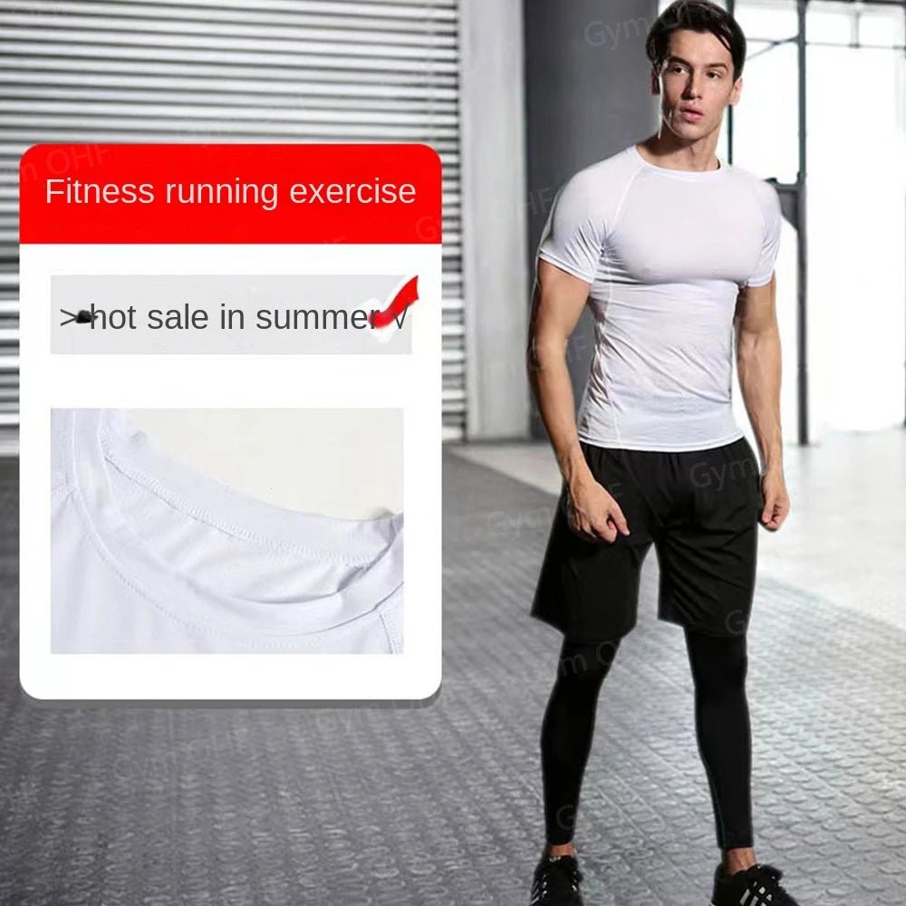 Nouveau Short de sport hommes Double pont entraînement 2 en 1 Compression à séchage rapide t-shirt costume en plein air course survêtement Jogging - crazyfinds.frcrazyfinds.fr2 - Piece - 9SNouveau Short de sport hommes Double pont entraînement 2 en 1 Compression à séchage rapide t-shirt costume en plein air course survêtement Jogging
