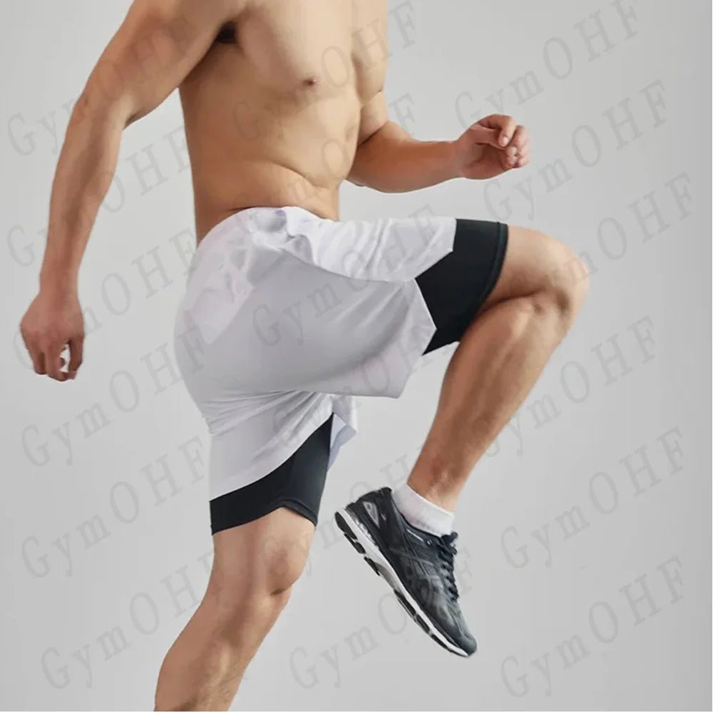 Nouveau Short de sport hommes Double pont entraînement 2 en 1 Compression à séchage rapide t-shirt costume en plein air course survêtement Jogging - crazyfinds.frcrazyfinds.fr2 - Piece - 9SNouveau Short de sport hommes Double pont entraînement 2 en 1 Compression à séchage rapide t-shirt costume en plein air course survêtement Jogging