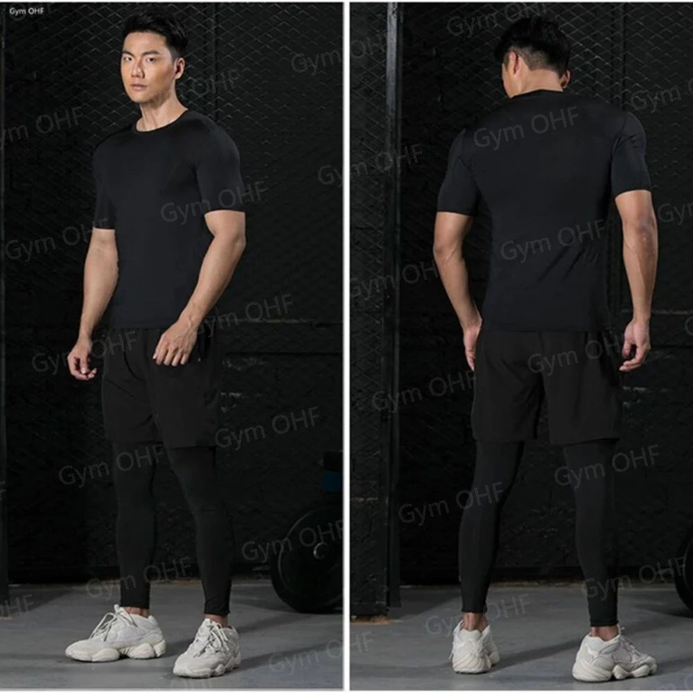 Nouveau Short de sport hommes Double pont entraînement 2 en 1 Compression à séchage rapide t-shirt costume en plein air course survêtement Jogging - crazyfinds.frcrazyfinds.fr2 - Piece - 9SNouveau Short de sport hommes Double pont entraînement 2 en 1 Compression à séchage rapide t-shirt costume en plein air course survêtement Jogging
