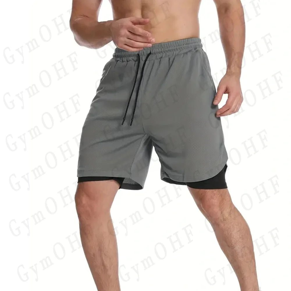 Nouveau Short de sport hommes Double pont entraînement 2 en 1 Compression à séchage rapide t-shirt costume en plein air course survêtement Jogging - crazyfinds.frcrazyfinds.fr2 - Piece - 9SNouveau Short de sport hommes Double pont entraînement 2 en 1 Compression à séchage rapide t-shirt costume en plein air course survêtement Jogging