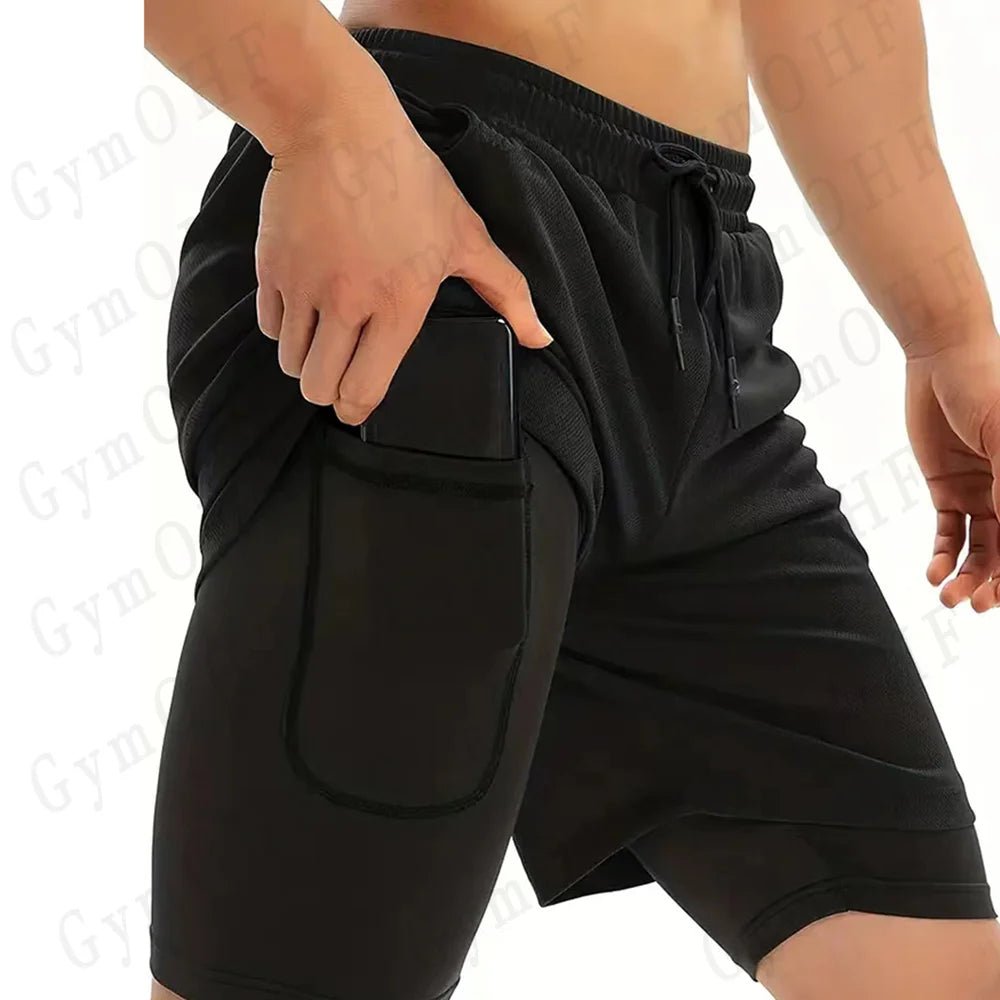Nouveau Short de sport hommes Double pont entraînement 2 en 1 Compression à séchage rapide t-shirt costume en plein air course survêtement Jogging - crazyfinds.frcrazyfinds.fr2 - Piece - 9SNouveau Short de sport hommes Double pont entraînement 2 en 1 Compression à séchage rapide t-shirt costume en plein air course survêtement Jogging