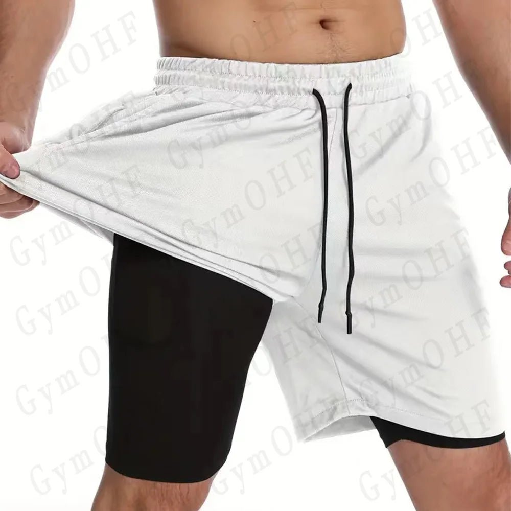 Nouveau Short de sport hommes Double pont entraînement 2 en 1 Compression à séchage rapide t-shirt costume en plein air course survêtement Jogging - crazyfinds.frcrazyfinds.fr2 - Piece - 9SNouveau Short de sport hommes Double pont entraînement 2 en 1 Compression à séchage rapide t-shirt costume en plein air course survêtement Jogging