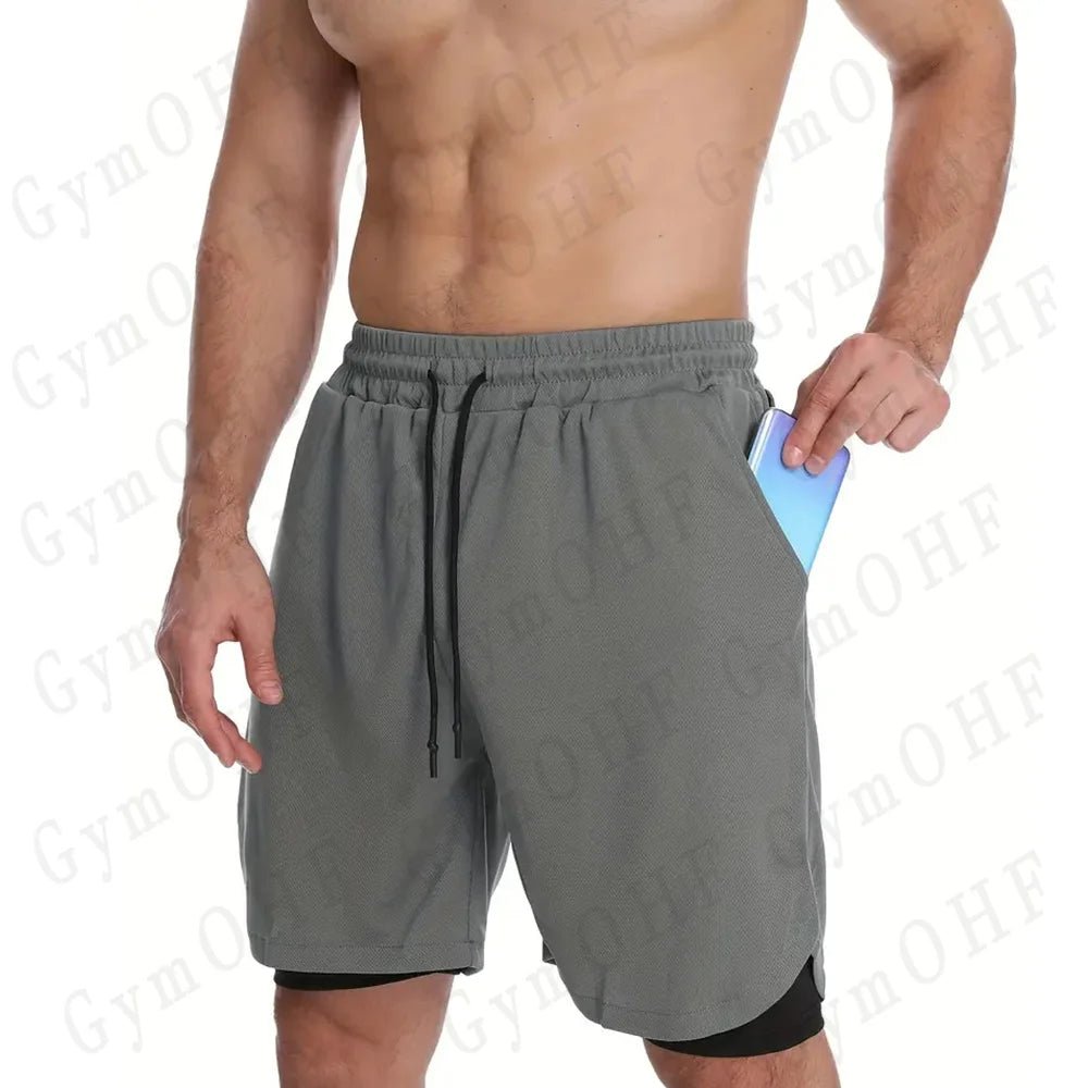 Nouveau Short de sport hommes Double pont entraînement 2 en 1 Compression à séchage rapide t-shirt costume en plein air course survêtement Jogging - crazyfinds.frcrazyfinds.fr2 - Piece - 9SNouveau Short de sport hommes Double pont entraînement 2 en 1 Compression à séchage rapide t-shirt costume en plein air course survêtement Jogging