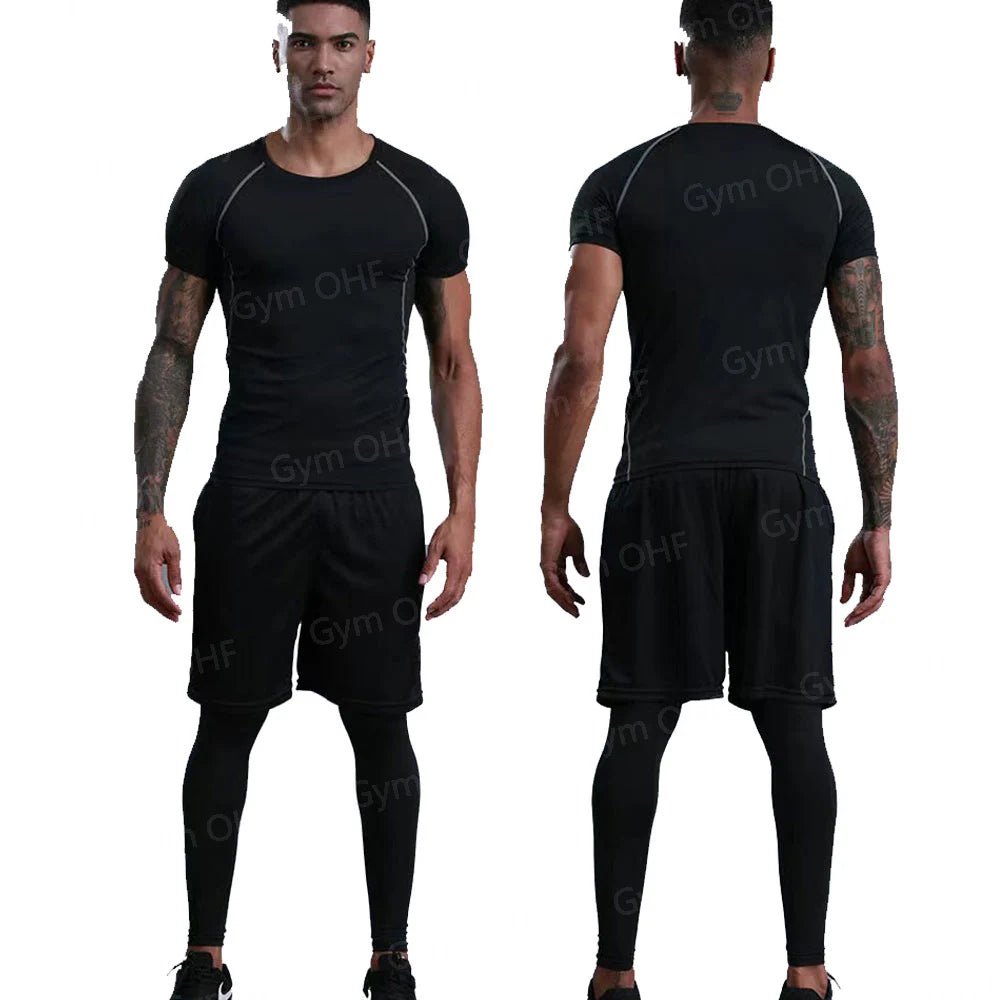 Nouveau Short de sport hommes Double pont entraînement 2 en 1 Compression à séchage rapide t-shirt costume en plein air course survêtement Jogging - crazyfinds.frcrazyfinds.fr2 - Piece - 9SNouveau Short de sport hommes Double pont entraînement 2 en 1 Compression à séchage rapide t-shirt costume en plein air course survêtement Jogging