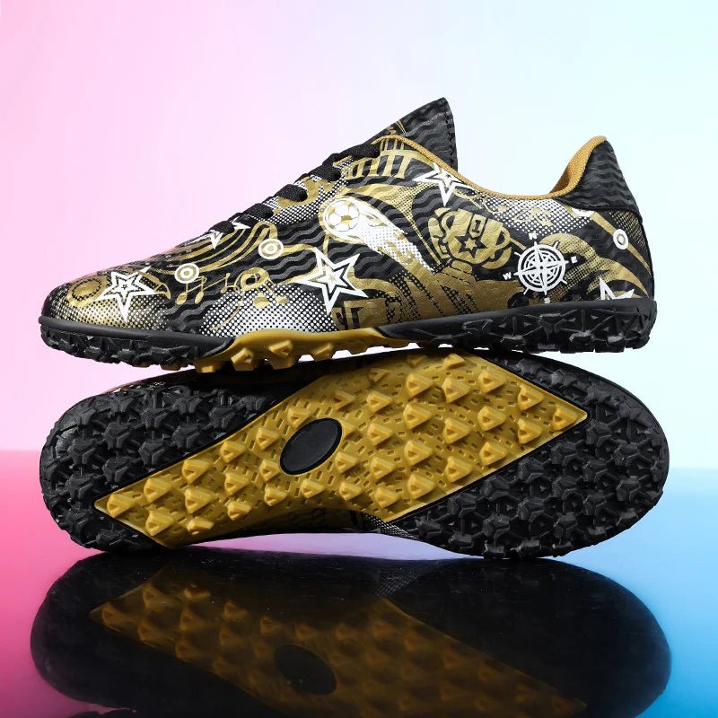 Nouvelles chaussures de Football pour enfants hommes chaussures de Football originales bottes de terrain de Football professionnel en salle crampons de société TF/AG Sneaker antidérapant - crazyfinds.frMa boutique41216S - Black GoldNouvelles chaussures de Football pour enfants hommes chaussures de Football originales bottes de terrain de Football professionnel en salle crampons de société TF/AG Sneaker antidérapant